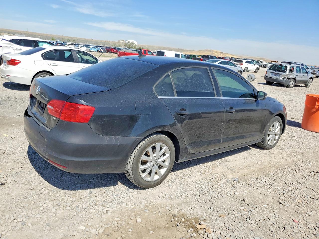 2014 Volkswagen Jetta Se Black vin: 3VWD07AJ6EM444079