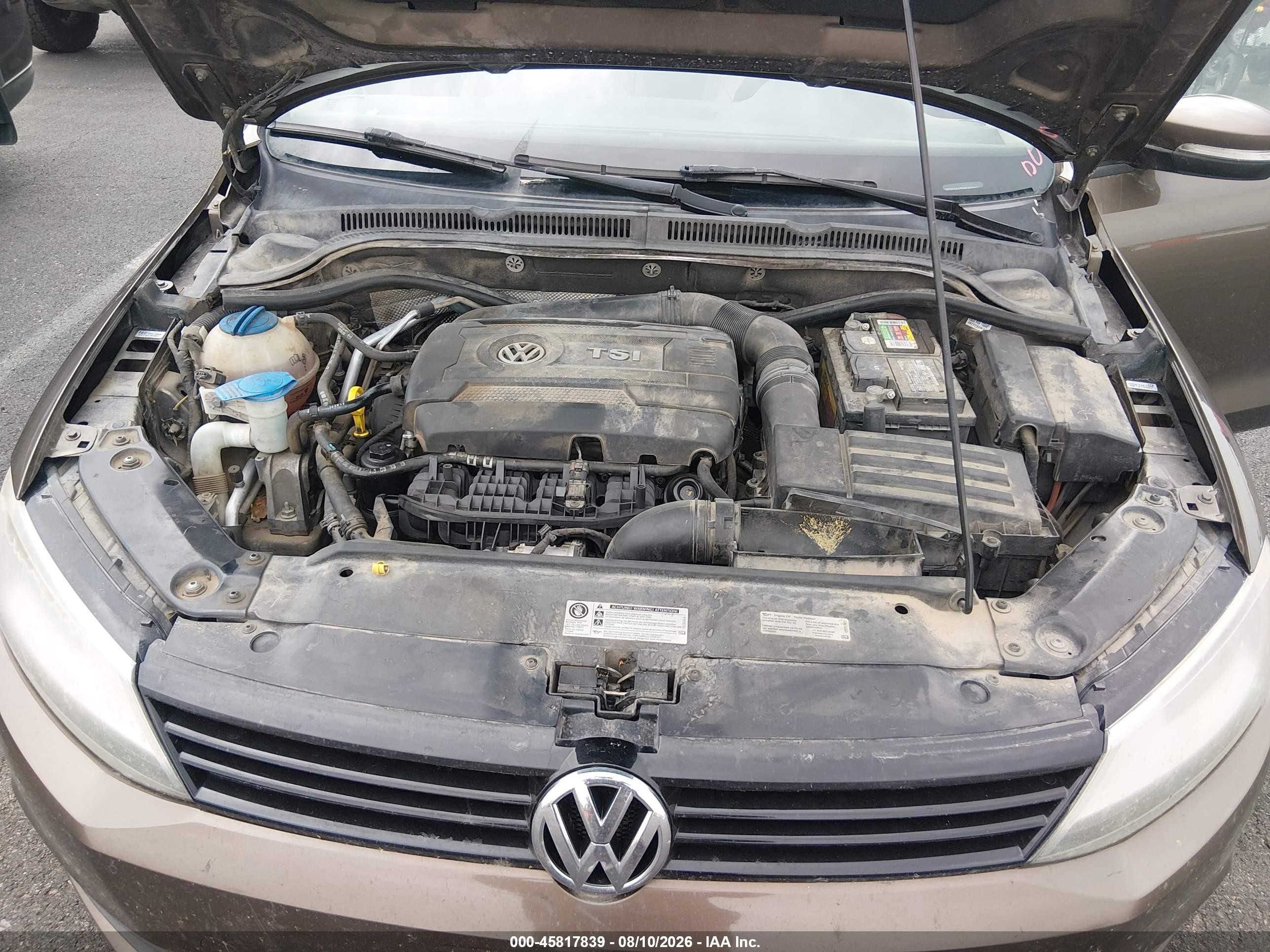 2014 Volkswagen Jetta 1.8t Se Brown vin: 3VWD07AJ7EM245896