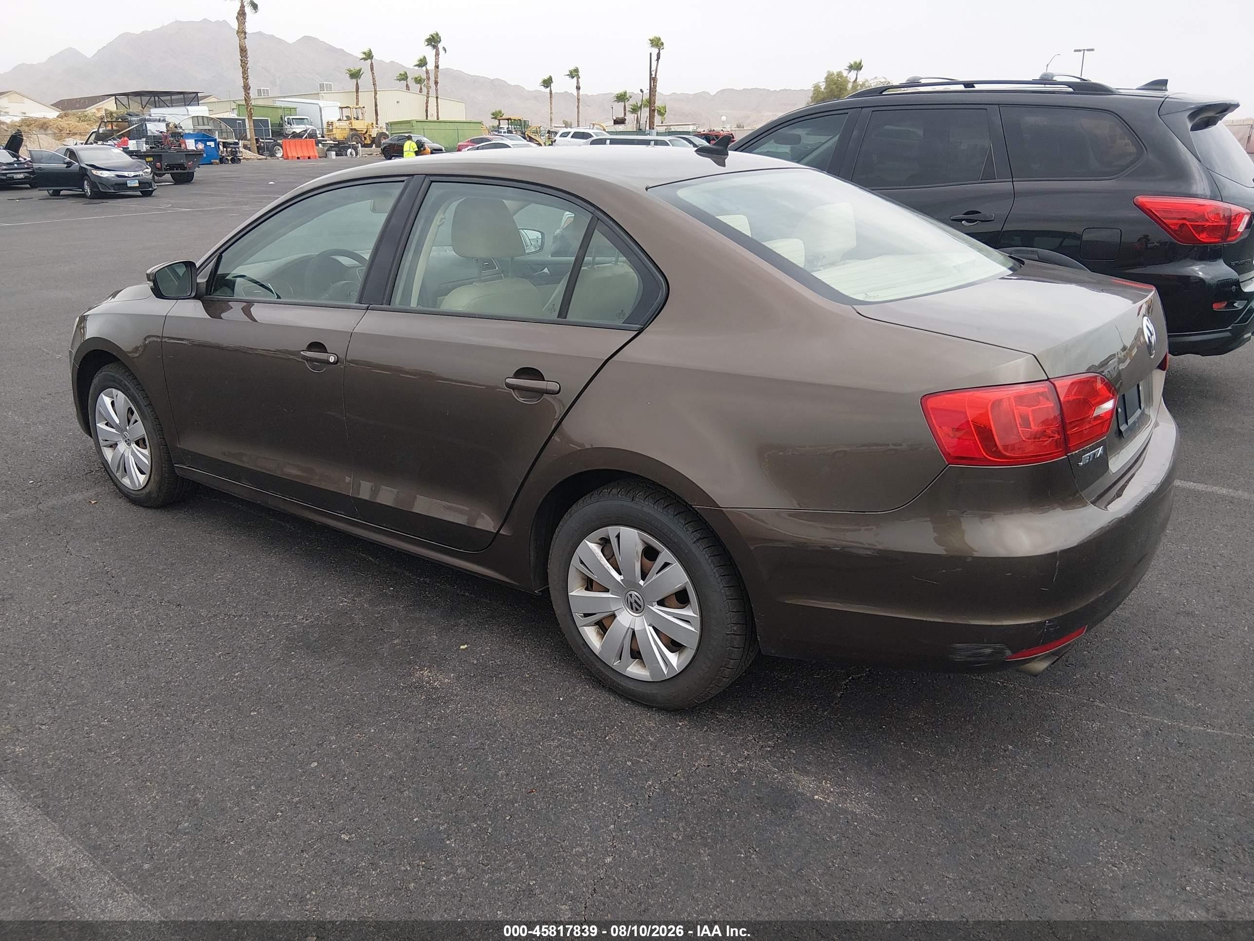 2014 Volkswagen Jetta 1.8t Se Brown vin: 3VWD07AJ7EM245896