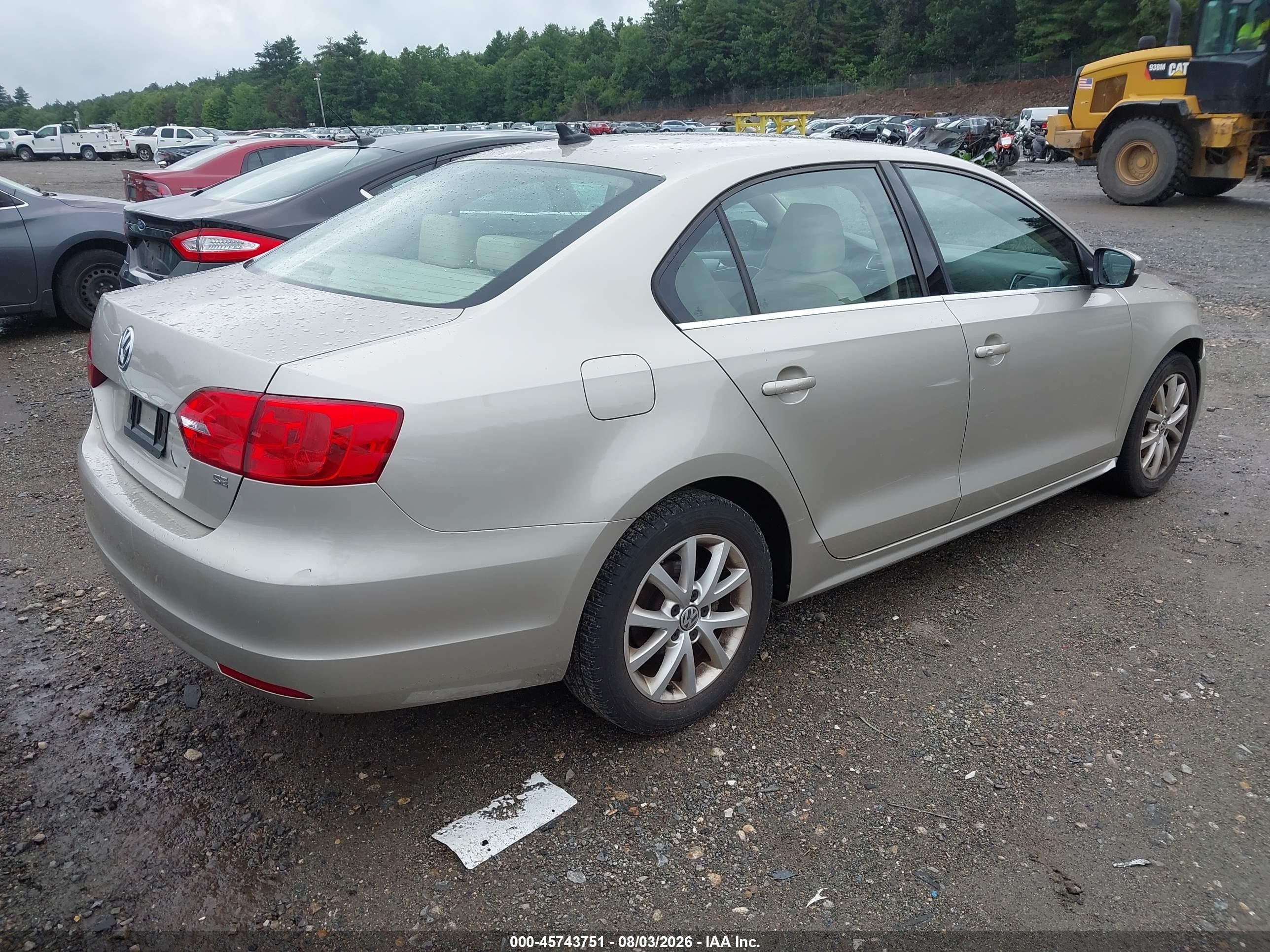 2014 Volkswagen Jetta 1.8t Se Beige vin: 3VWD07AJ7EM293480