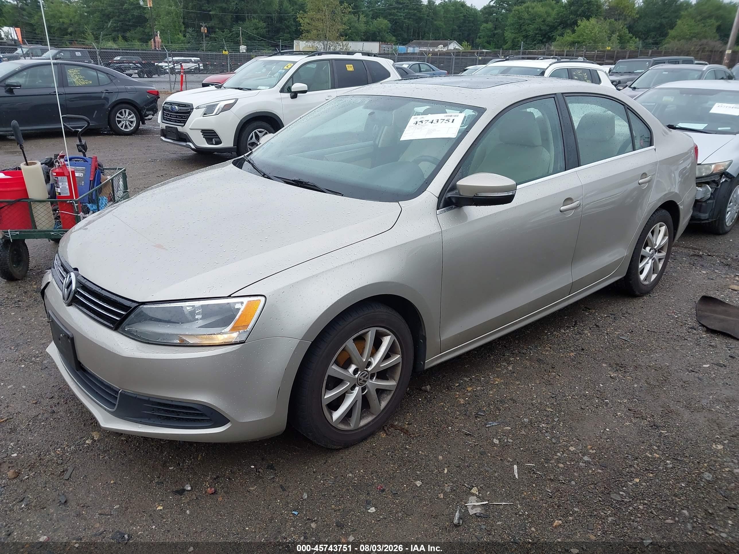 2014 Volkswagen Jetta 1.8t Se Beige vin: 3VWD07AJ7EM293480