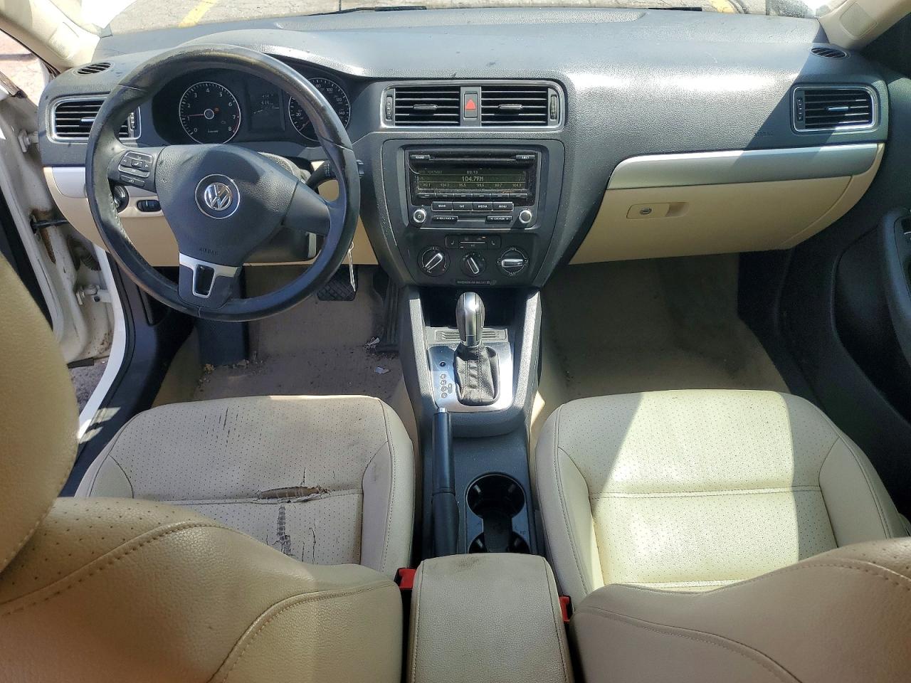 2014 Volkswagen Jetta Se White vin: 3VWD07AJ7EM382756