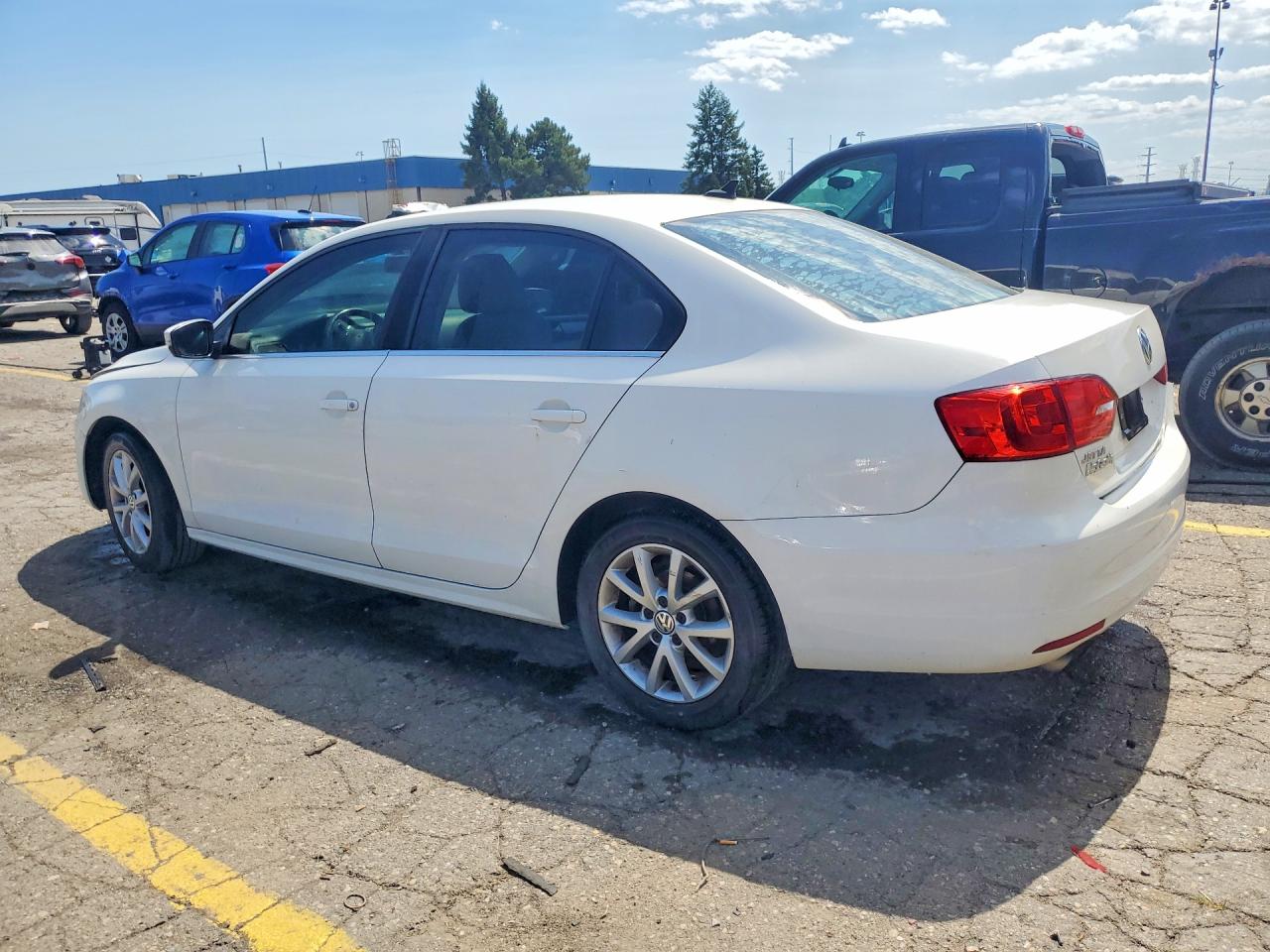 2014 Volkswagen Jetta Se White vin: 3VWD07AJ7EM382756
