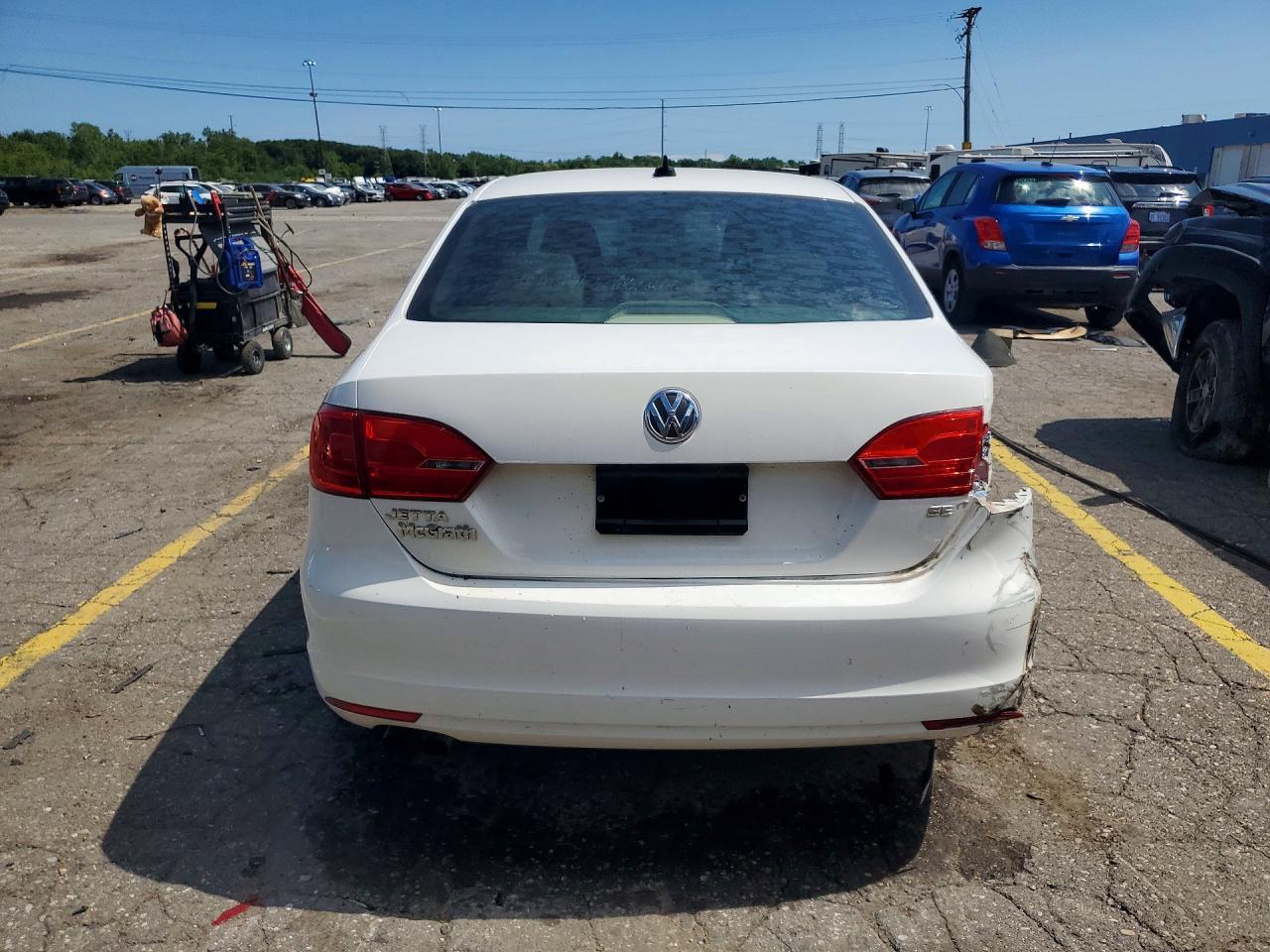 2014 Volkswagen Jetta Se White vin: 3VWD07AJ7EM382756