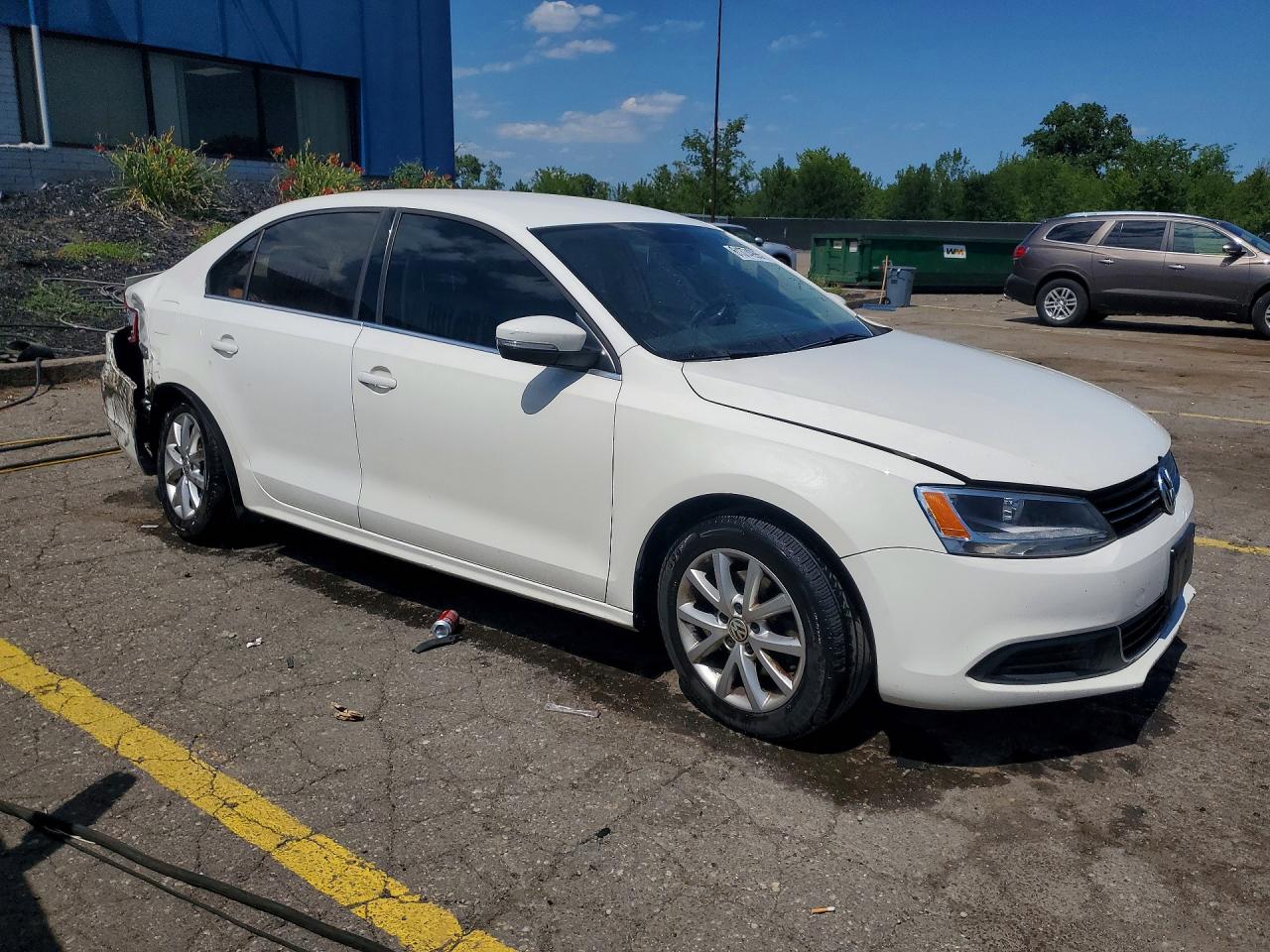 2014 Volkswagen Jetta Se White vin: 3VWD07AJ7EM382756