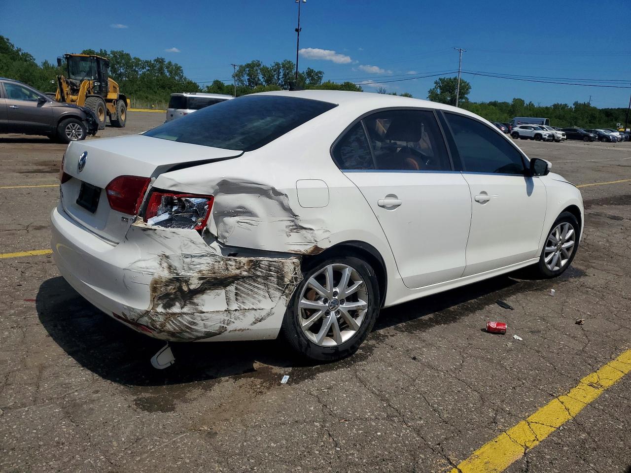 2014 Volkswagen Jetta Se White vin: 3VWD07AJ7EM382756