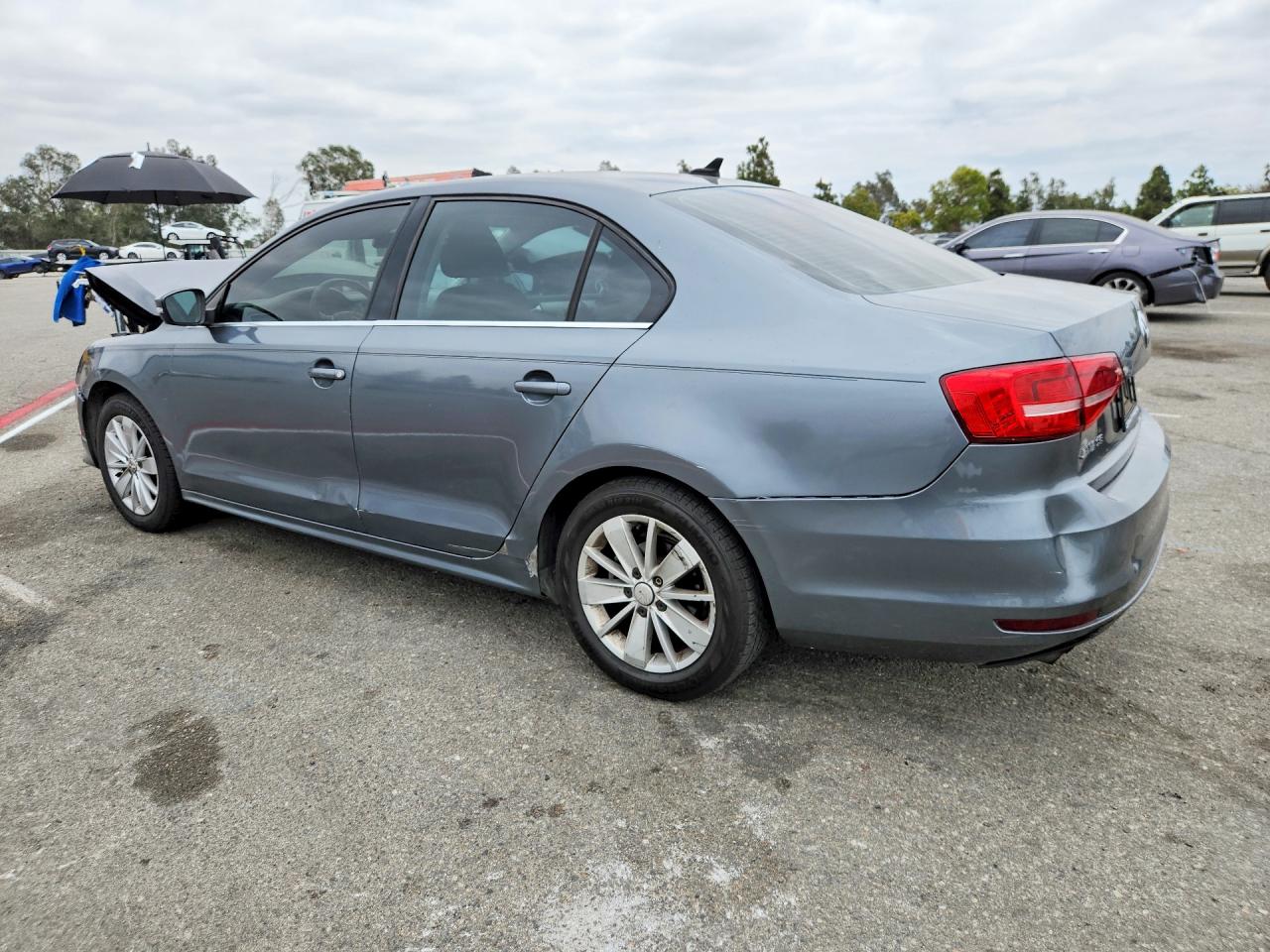2015 Volkswagen Jetta Se Gray vin: 3VWD07AJ7FM237251