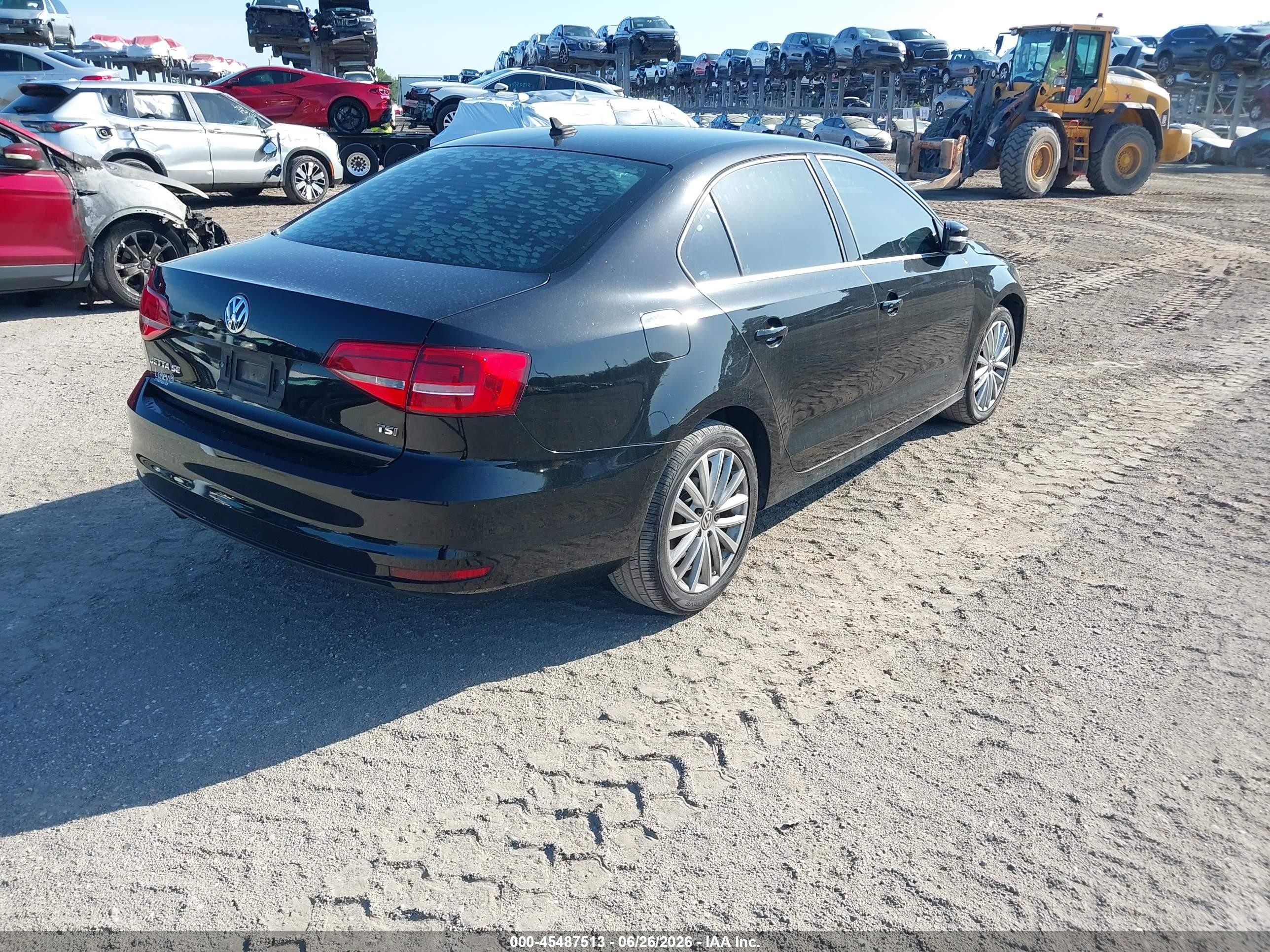 2015 Volkswagen Jetta 1.8t Se Black vin: 3VWD07AJ7FM238982