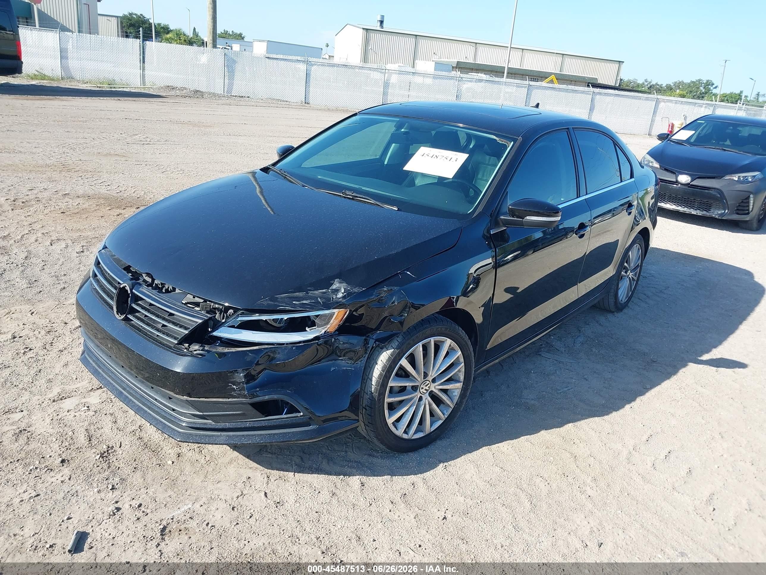 2015 Volkswagen Jetta 1.8t Se Black vin: 3VWD07AJ7FM238982
