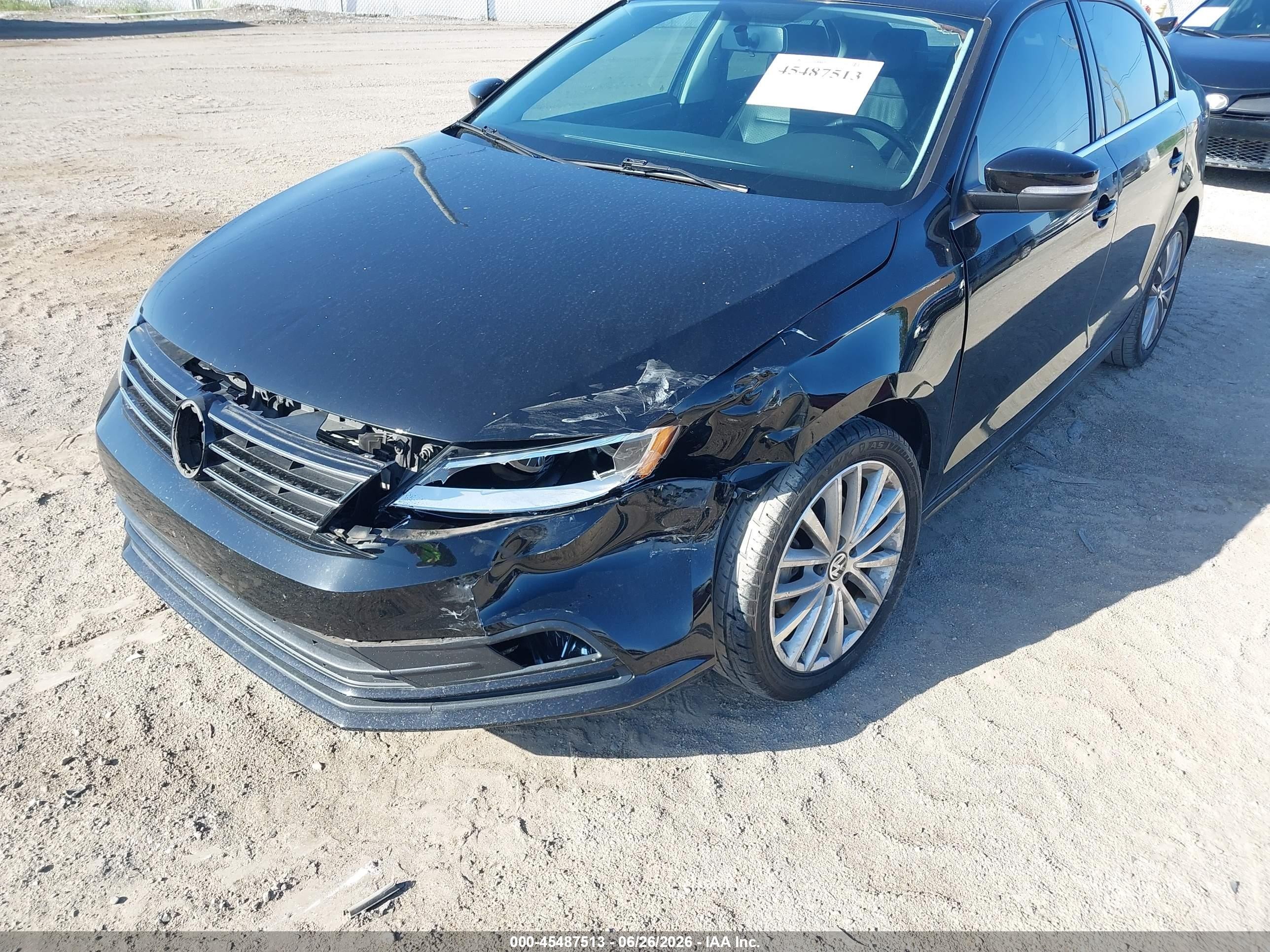 2015 Volkswagen Jetta 1.8t Se Black vin: 3VWD07AJ7FM238982