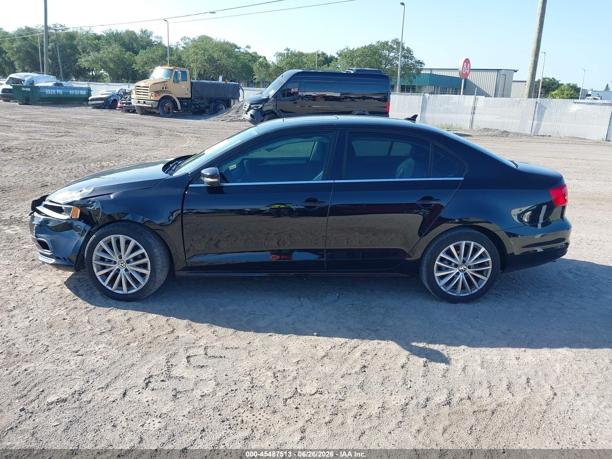 2015 Volkswagen Jetta 1.8t Se Black vin: 3VWD07AJ7FM238982