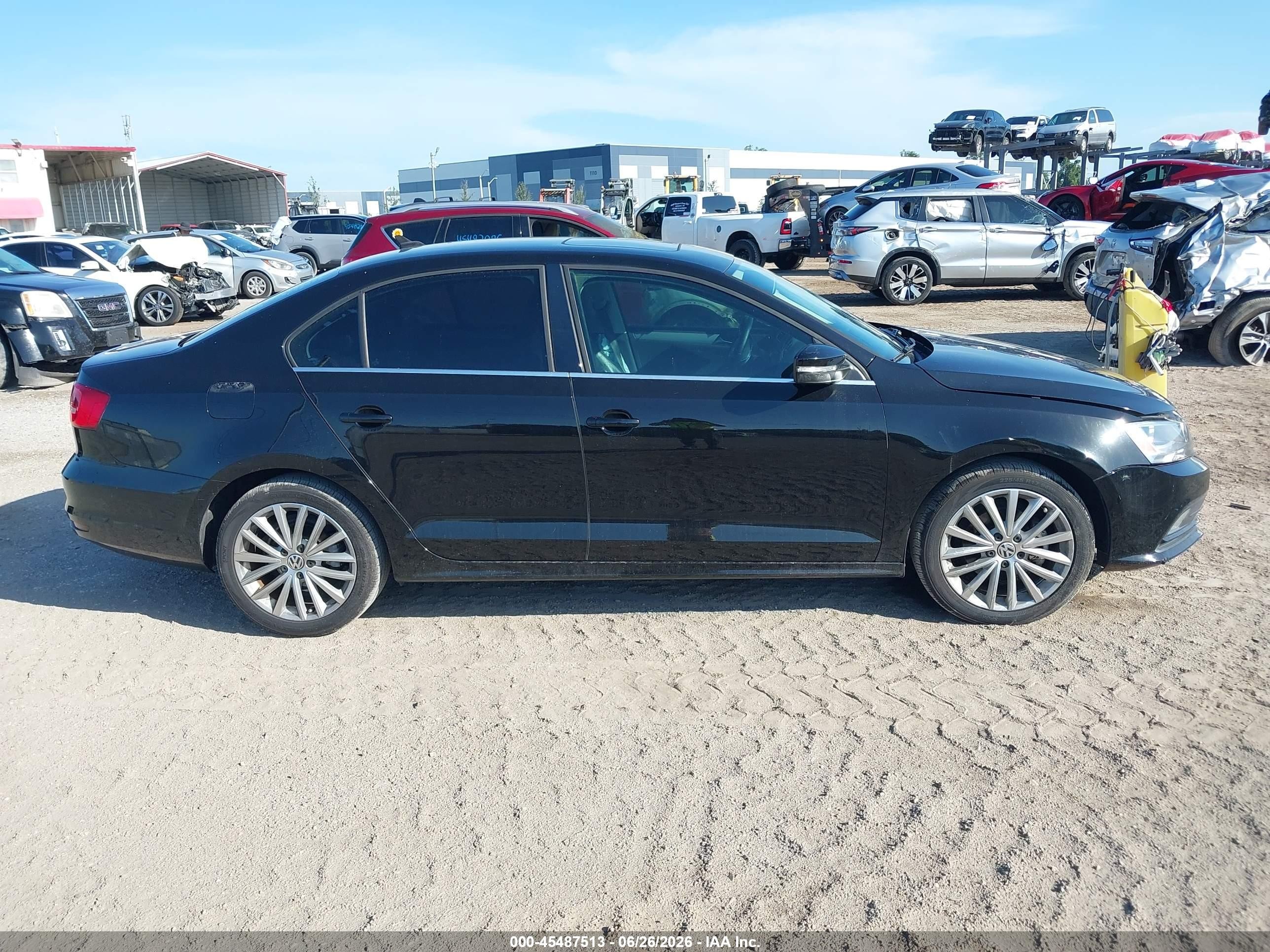 2015 Volkswagen Jetta 1.8t Se Black vin: 3VWD07AJ7FM238982