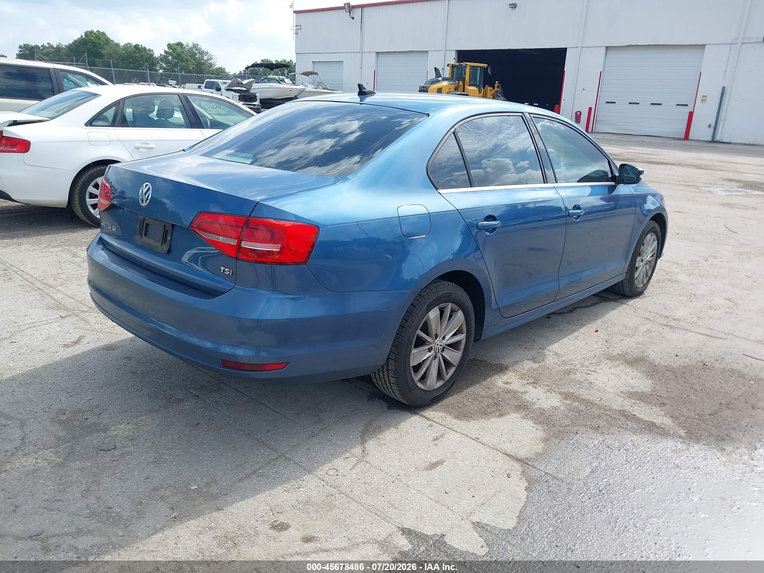 2015 Volkswagen Jetta 1.8t Se Синий vin: 3VWD07AJ7FM284165