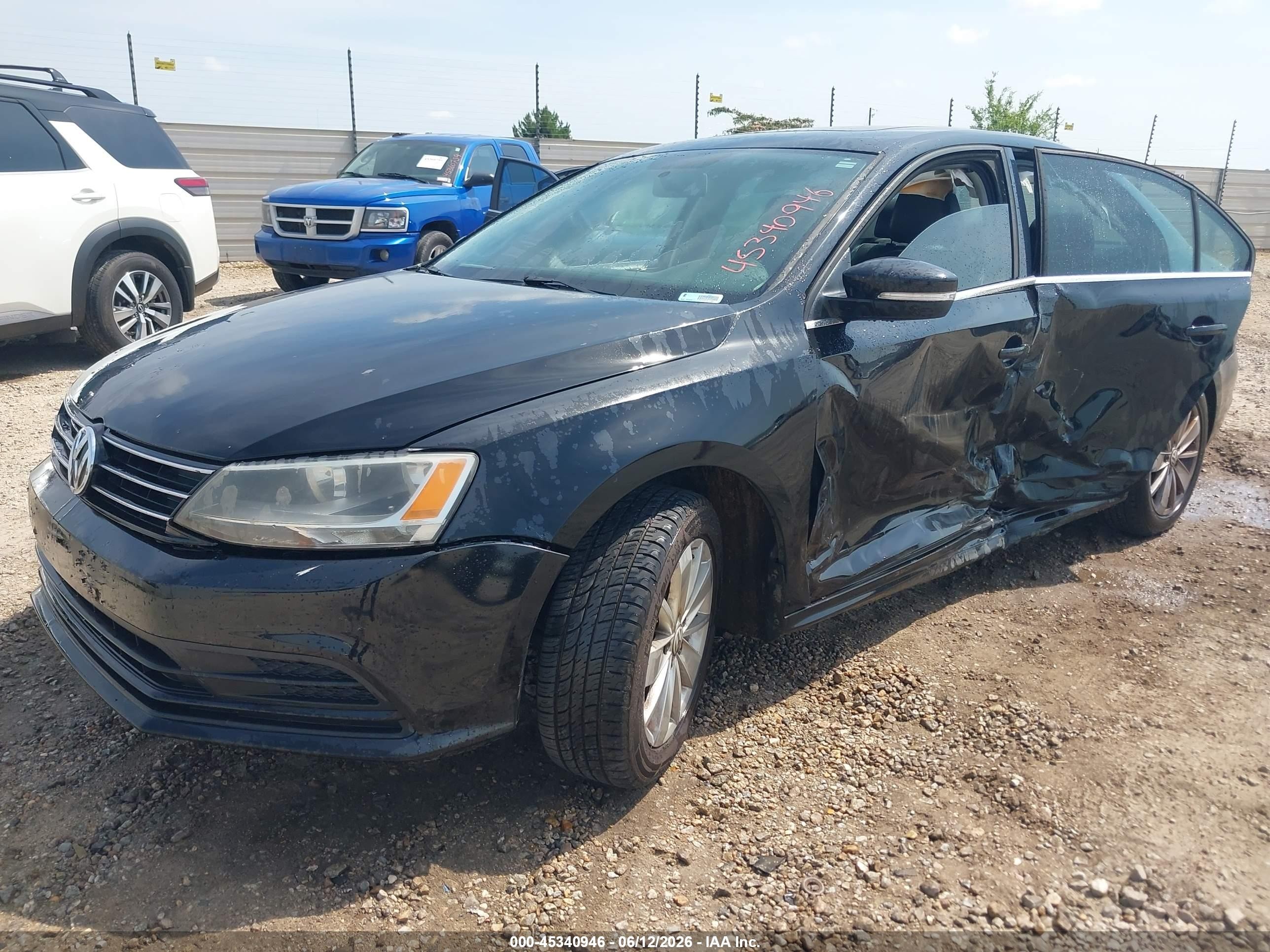 2015 Volkswagen Jetta 1.8t Se Black vin: 3VWD07AJ7FM300431