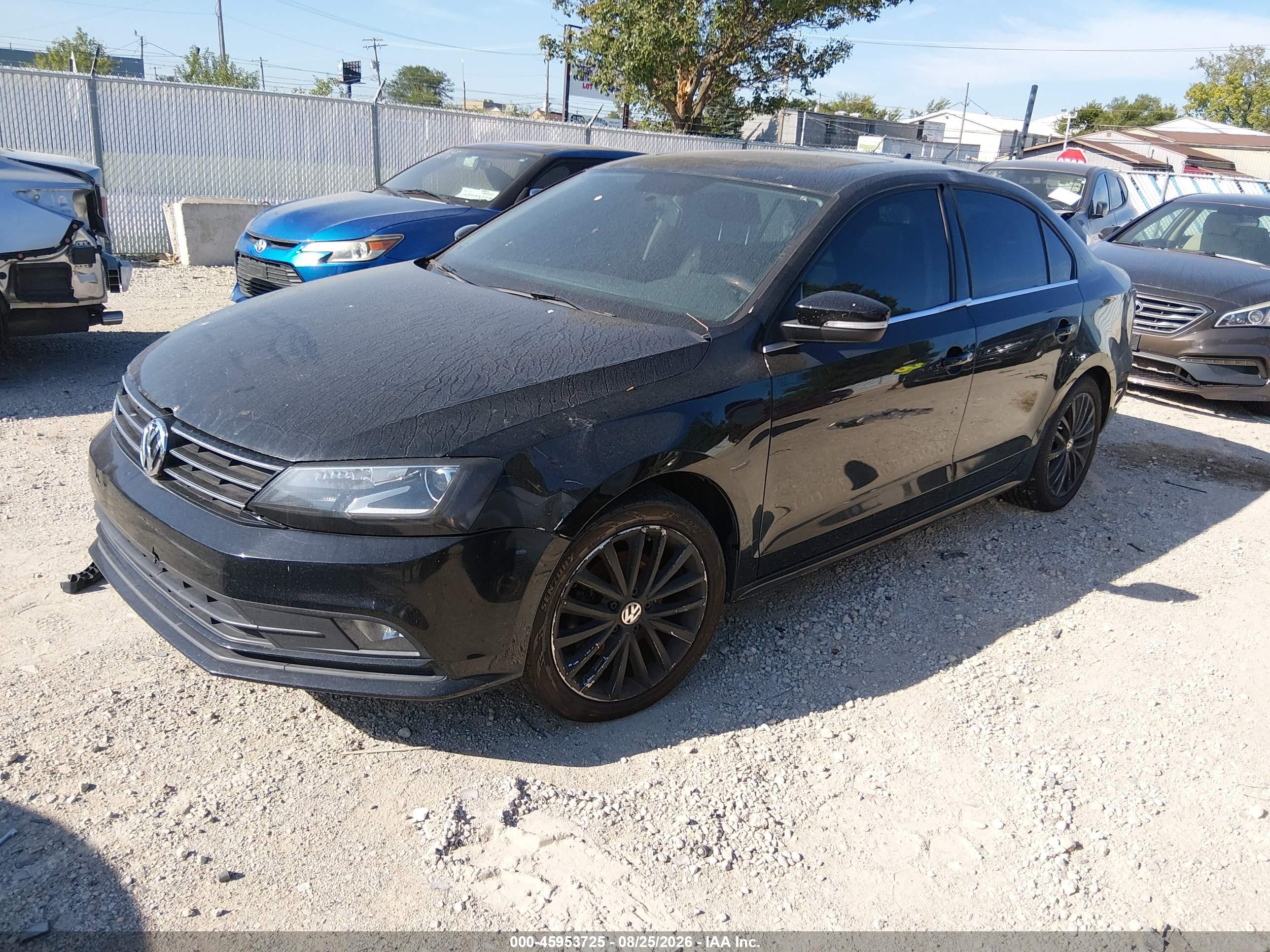 2015 Volkswagen Jetta 1.8t Se Черный vin: 3VWD07AJ7FM407009