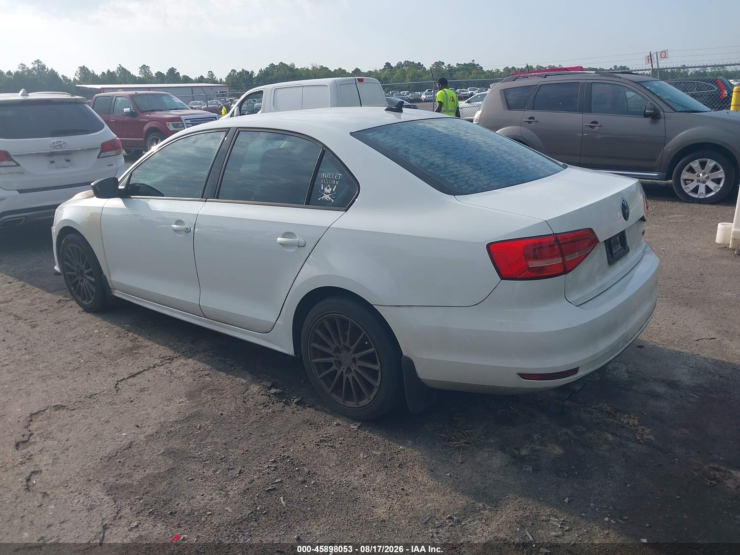 2015 Volkswagen Jetta 1.8t Se Белый vin: 3VWD07AJ8FM263163