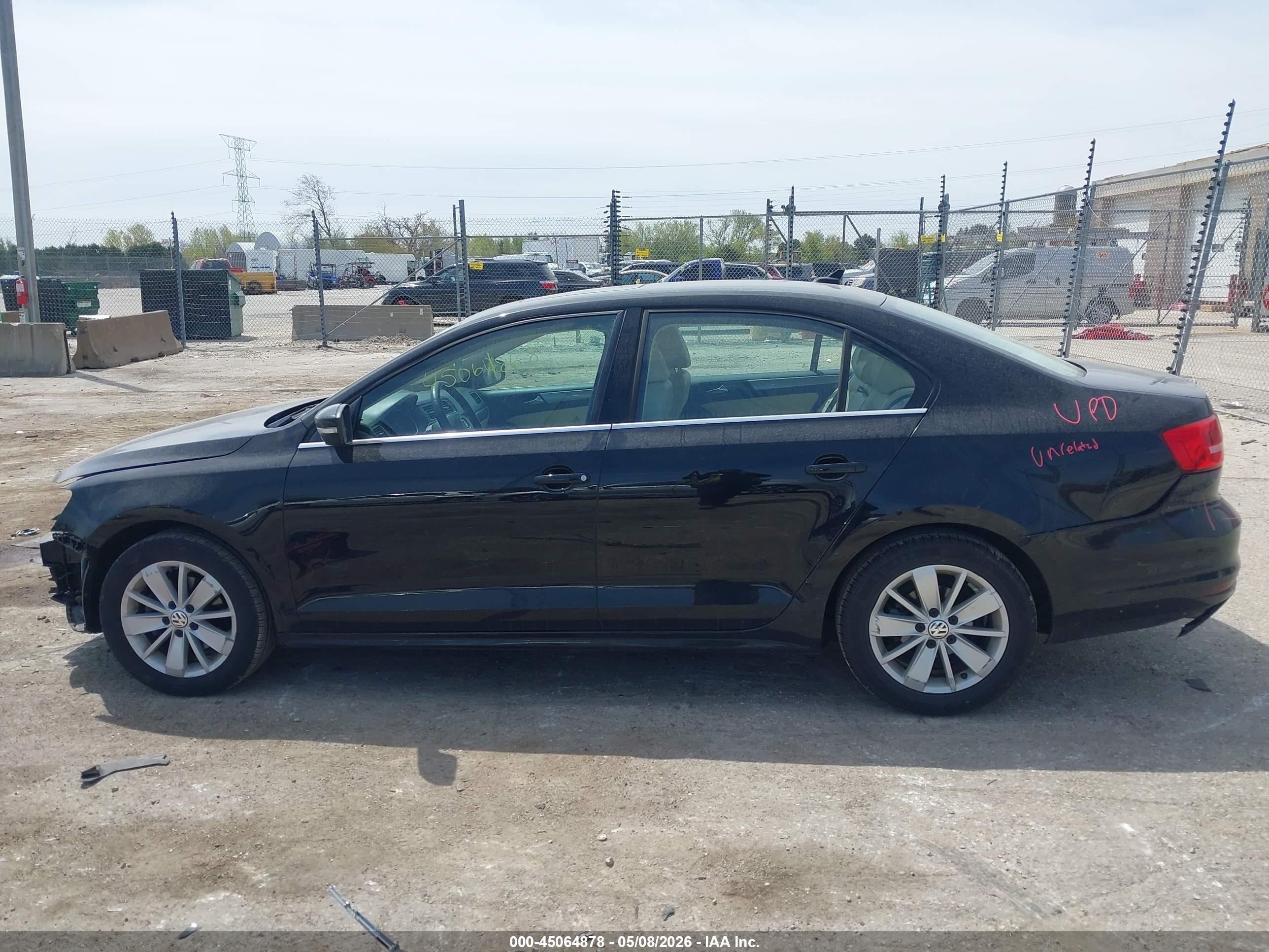 2015 Volkswagen Jetta 1.8t Se Black vin: 3VWD07AJ8FM298995