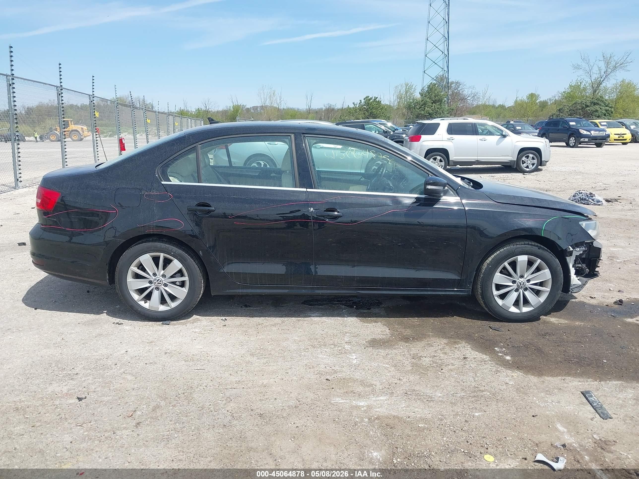 2015 Volkswagen Jetta 1.8t Se Black vin: 3VWD07AJ8FM298995