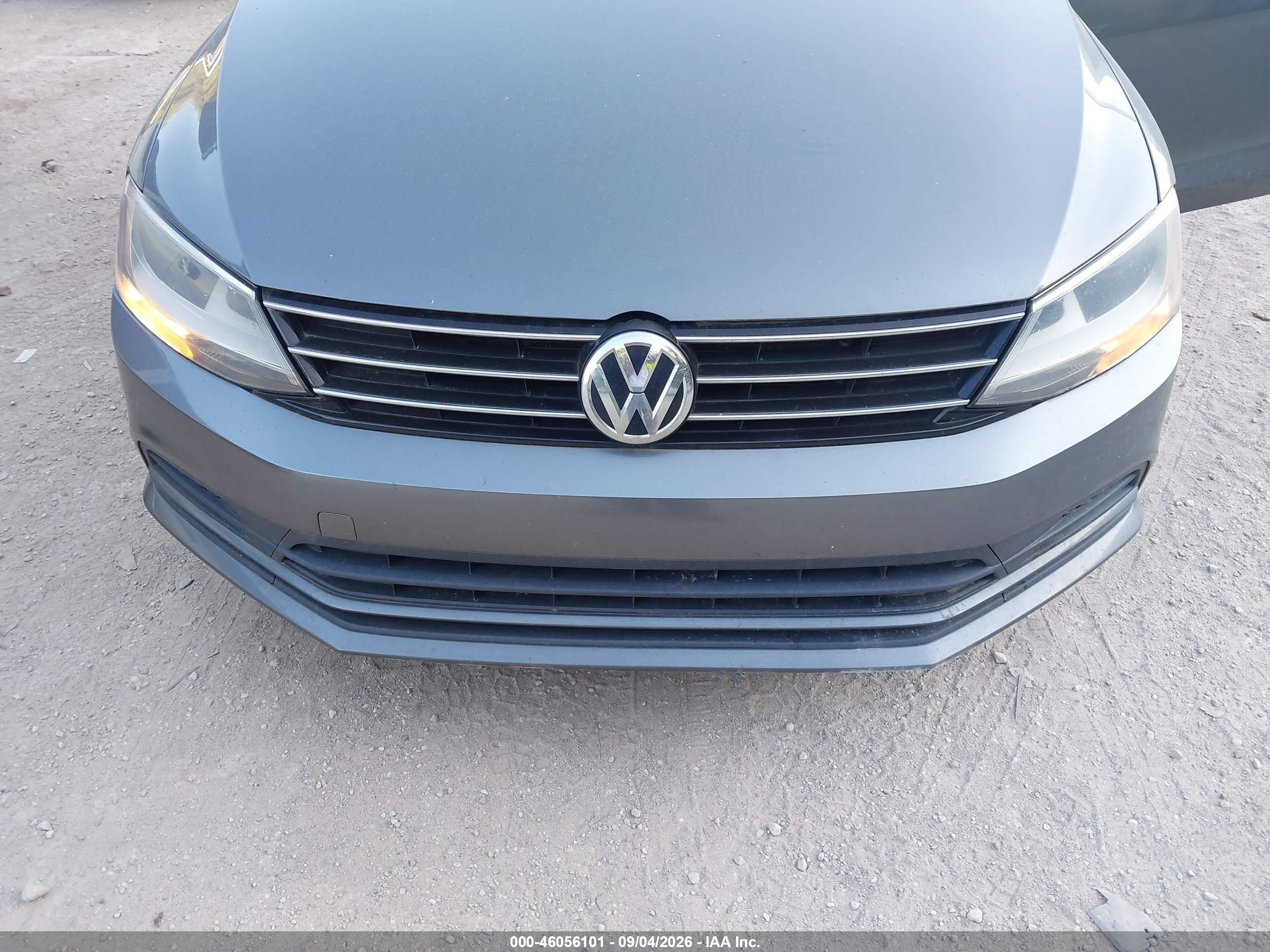 2015 Volkswagen Jetta 1.8t Se Gray vin: 3VWD07AJ8FM338248