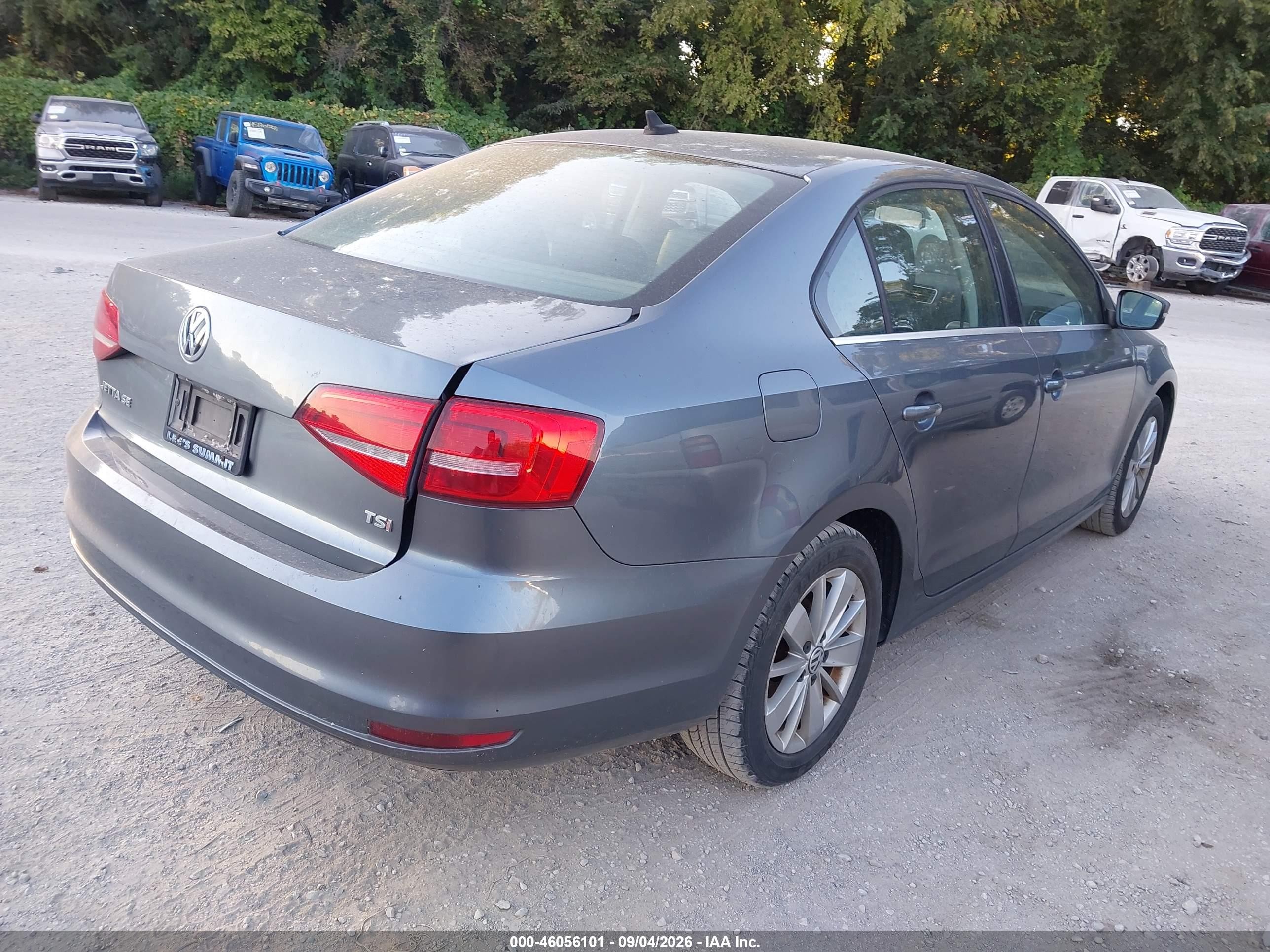 2015 Volkswagen Jetta 1.8t Se Gray vin: 3VWD07AJ8FM338248