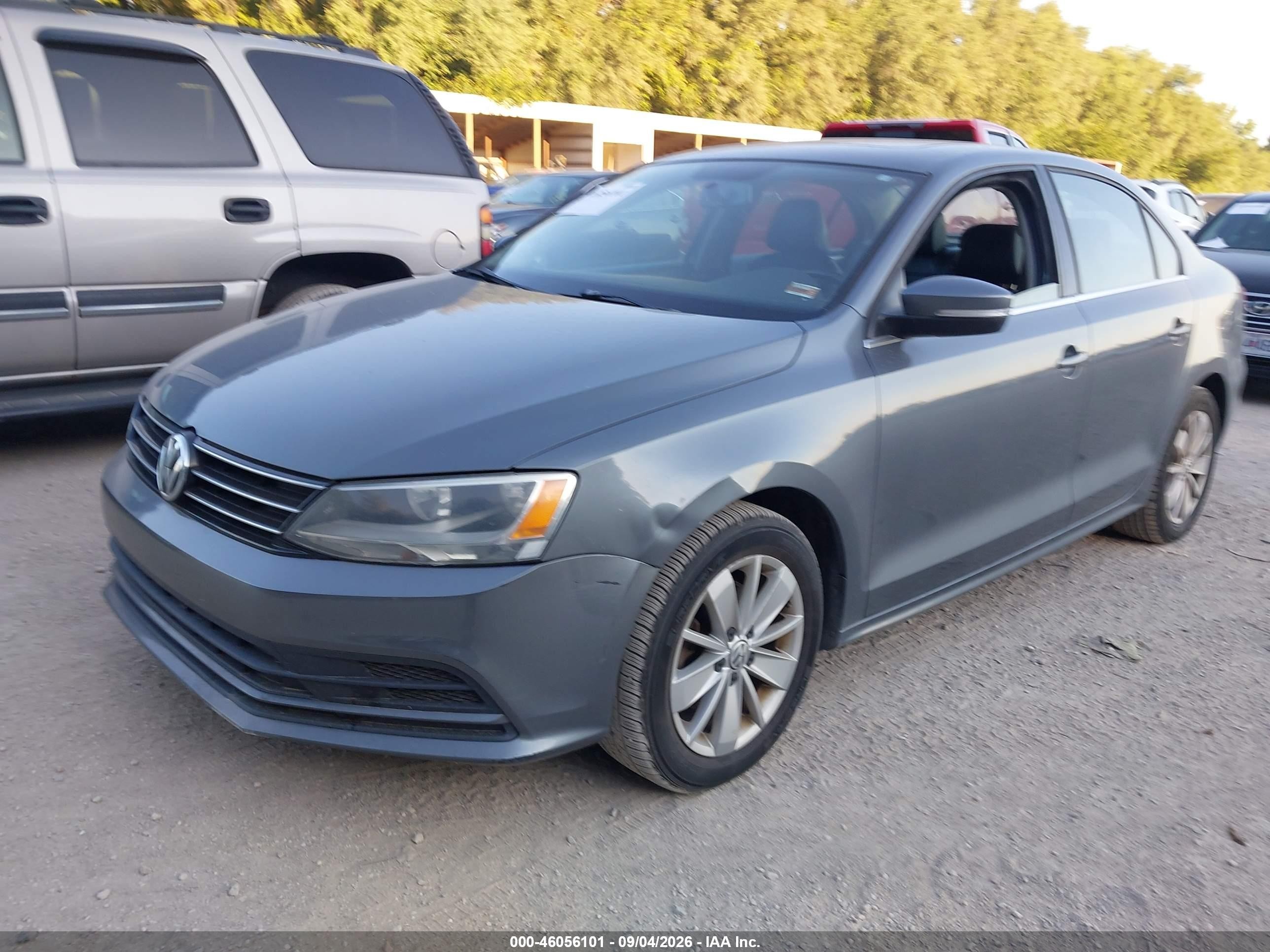 2015 Volkswagen Jetta 1.8t Se Gray vin: 3VWD07AJ8FM338248