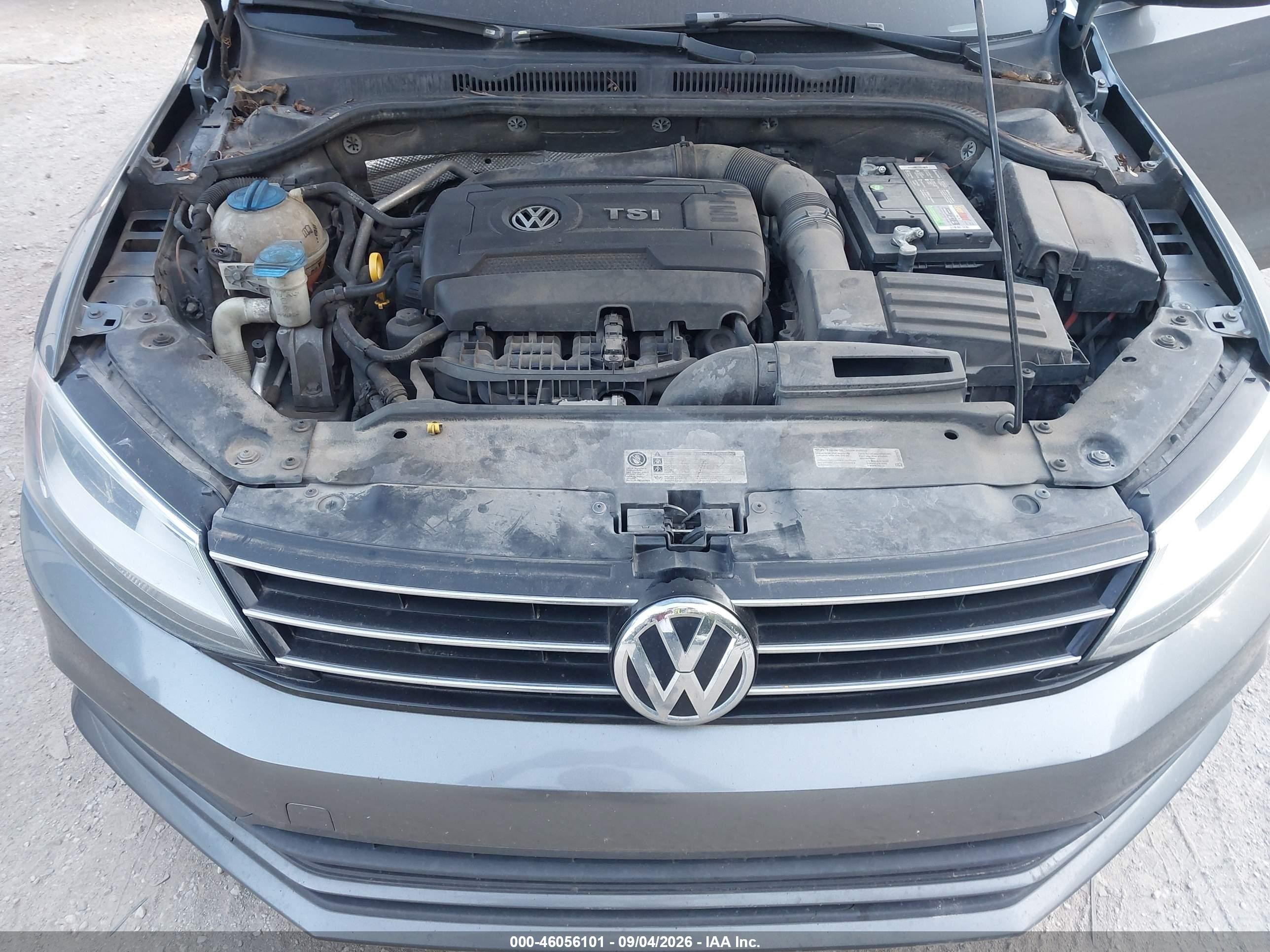 2015 Volkswagen Jetta 1.8t Se Gray vin: 3VWD07AJ8FM338248