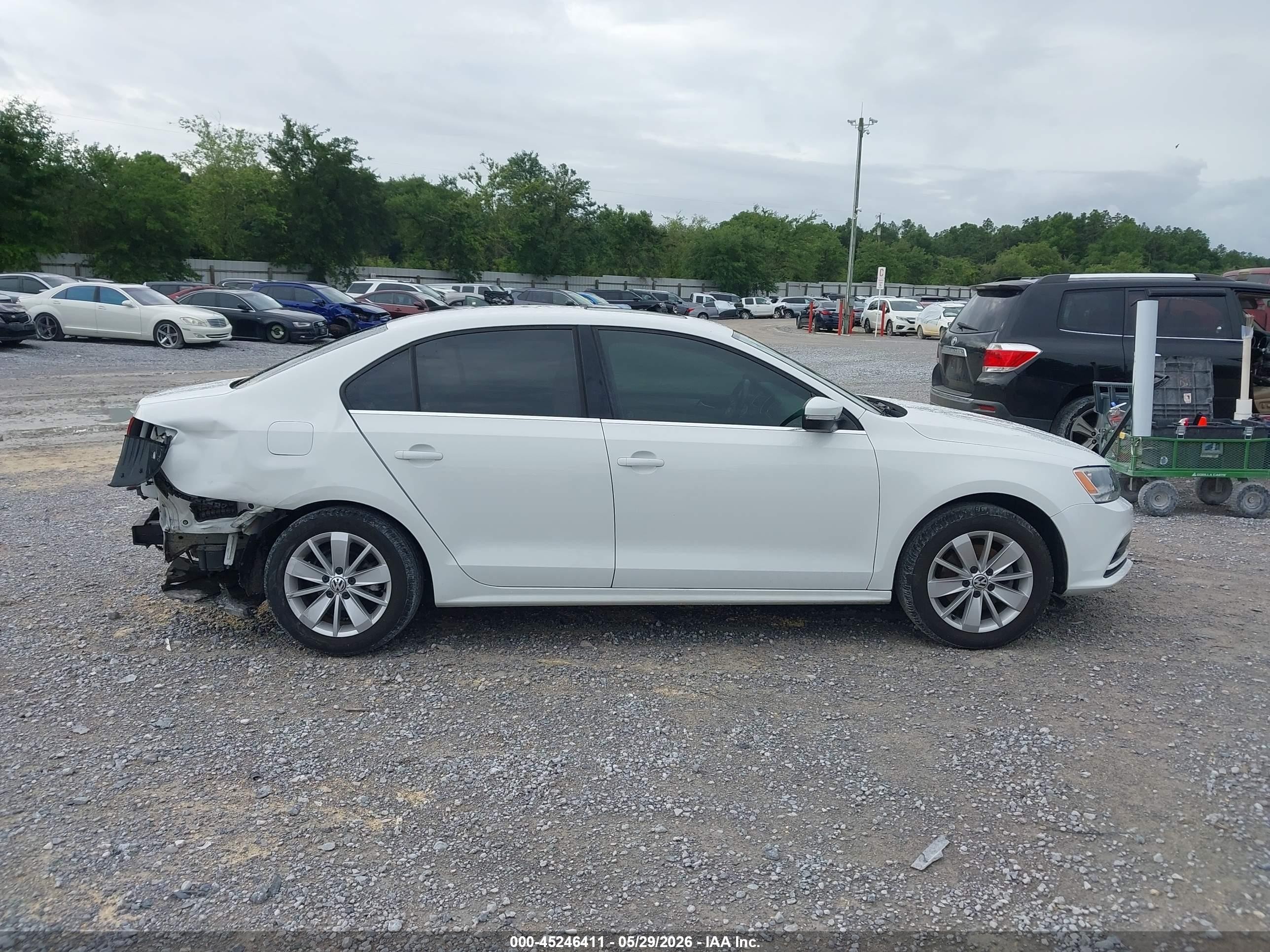 2015 Volkswagen Jetta 1.8t Se White vin: 3VWD07AJ8FM338427