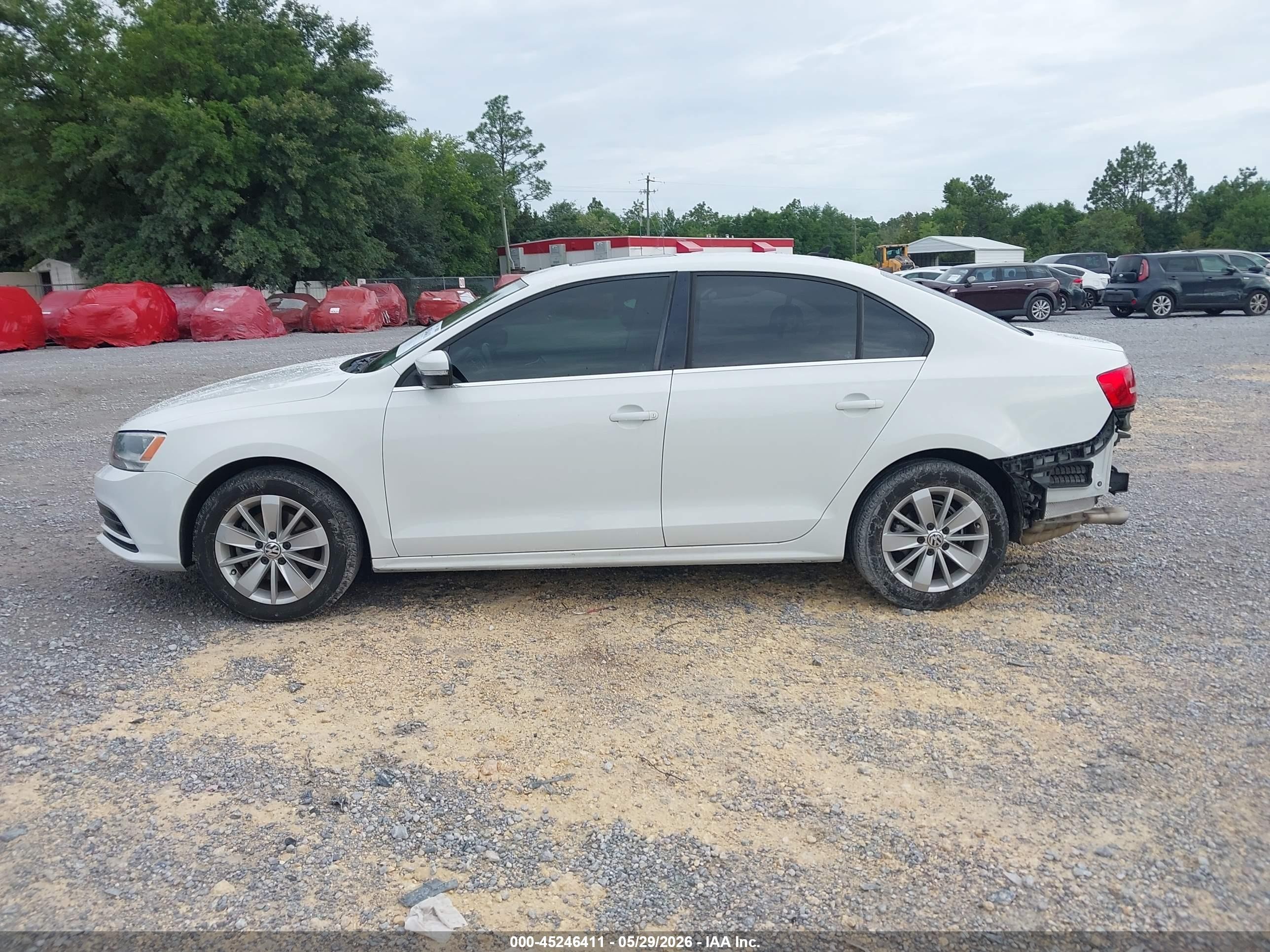 2015 Volkswagen Jetta 1.8t Se White vin: 3VWD07AJ8FM338427