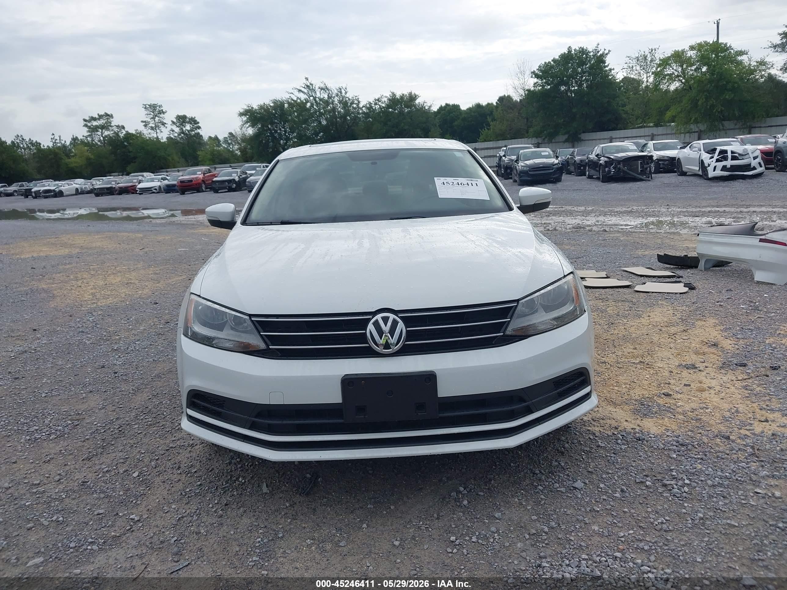 2015 Volkswagen Jetta 1.8t Se White vin: 3VWD07AJ8FM338427