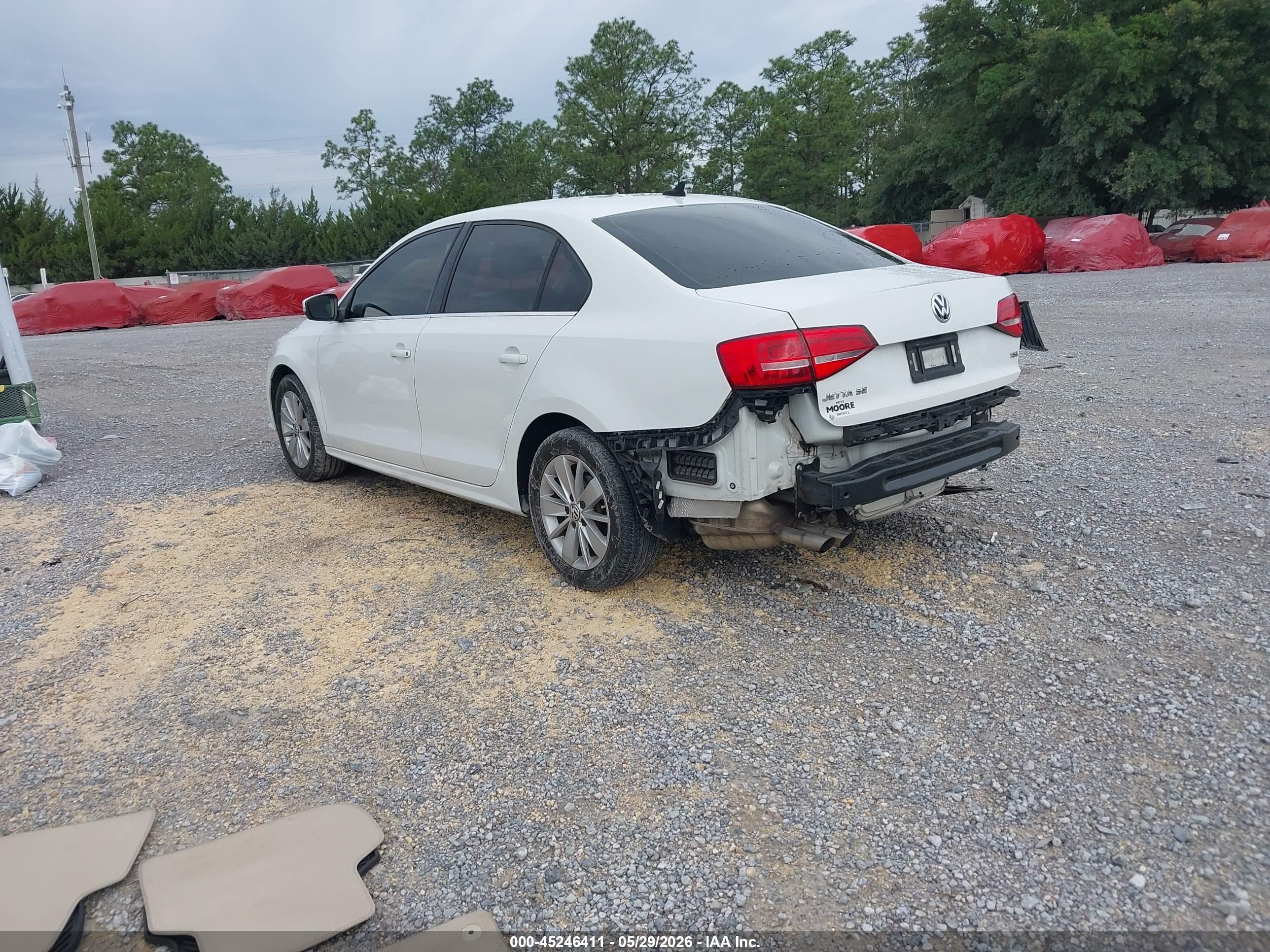 2015 Volkswagen Jetta 1.8t Se White vin: 3VWD07AJ8FM338427
