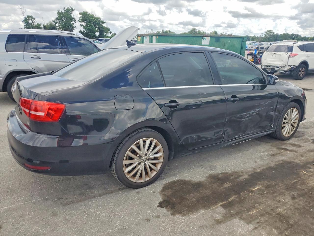 2015 Volkswagen Jetta Se Black vin: 3VWD07AJ9FM248588