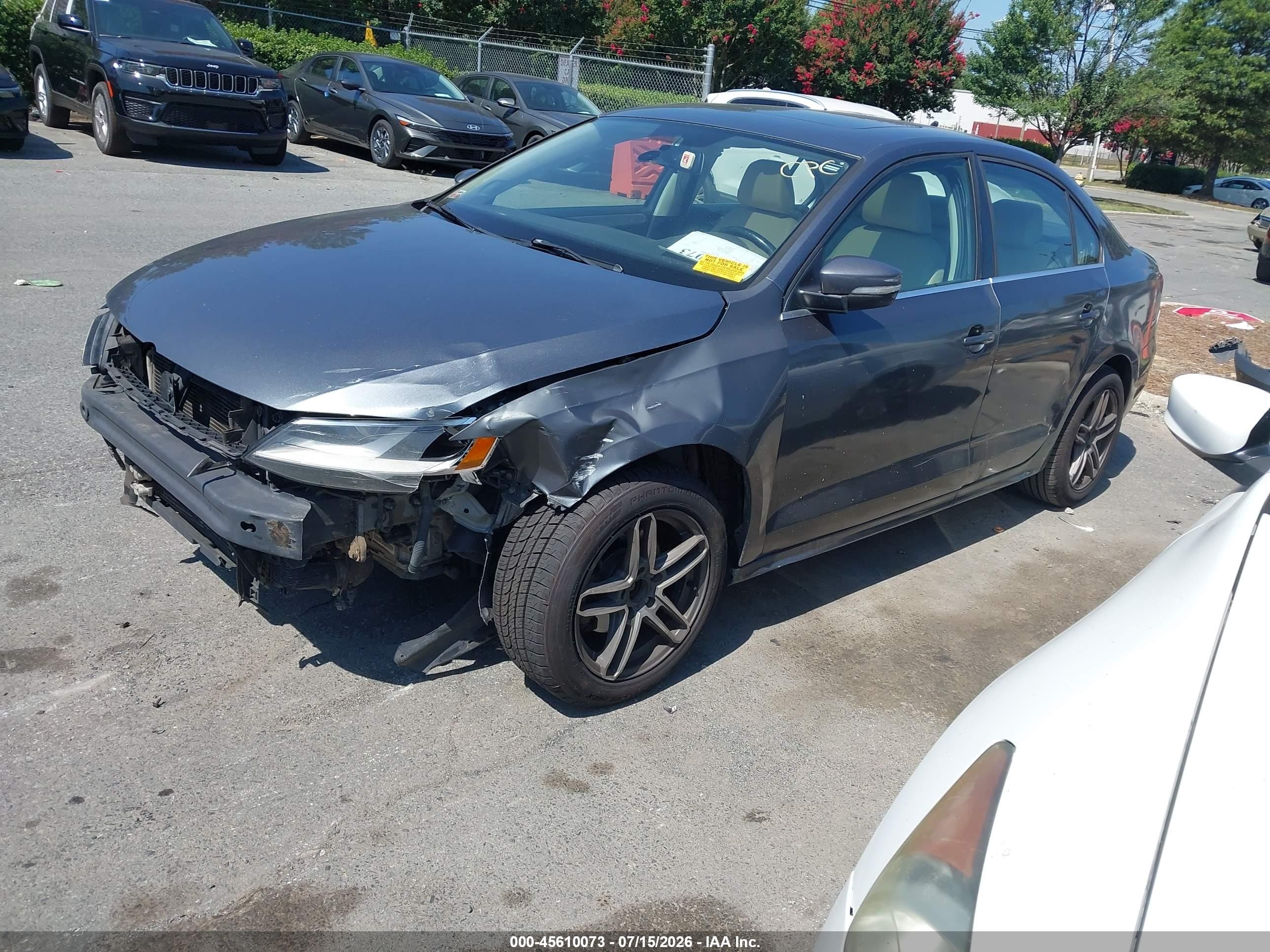 2015 Volkswagen Jetta 1.8t Se Gray vin: 3VWD07AJ9FM282689