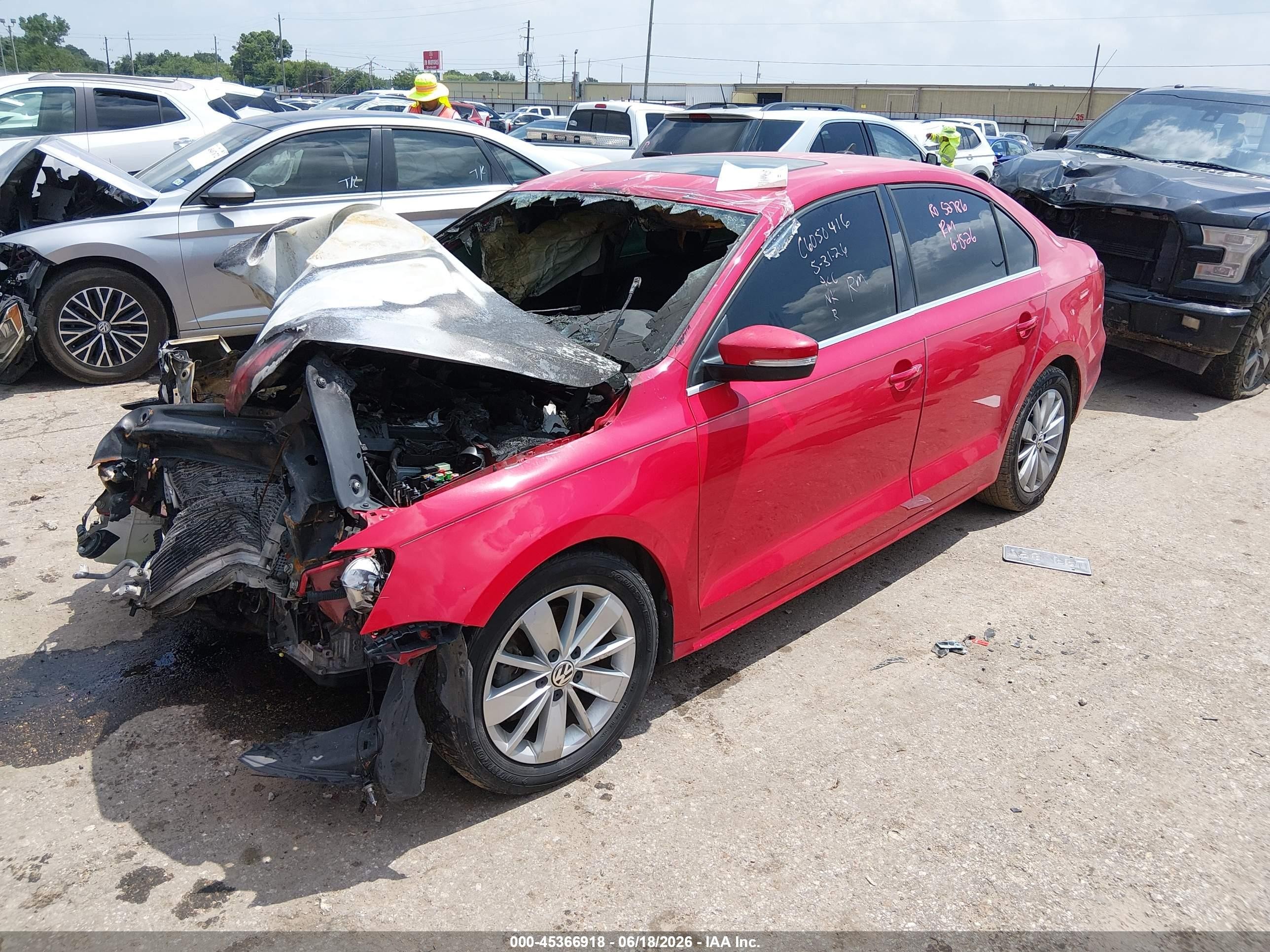 2015 Volkswagen Jetta 1.8t Se Red vin: 3VWD07AJ9FM286497