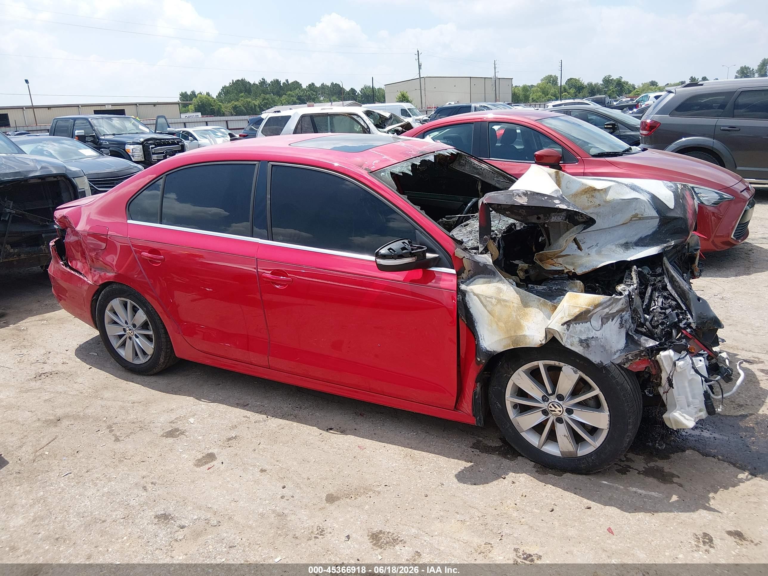2015 Volkswagen Jetta 1.8t Se Red vin: 3VWD07AJ9FM286497