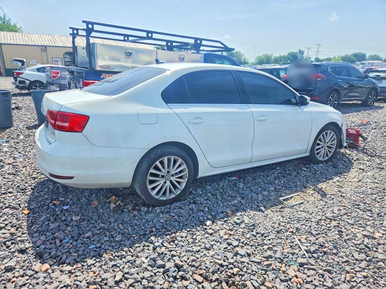 2015 Volkswagen Jetta Se White vin: 3VWD07AJ9FM292316