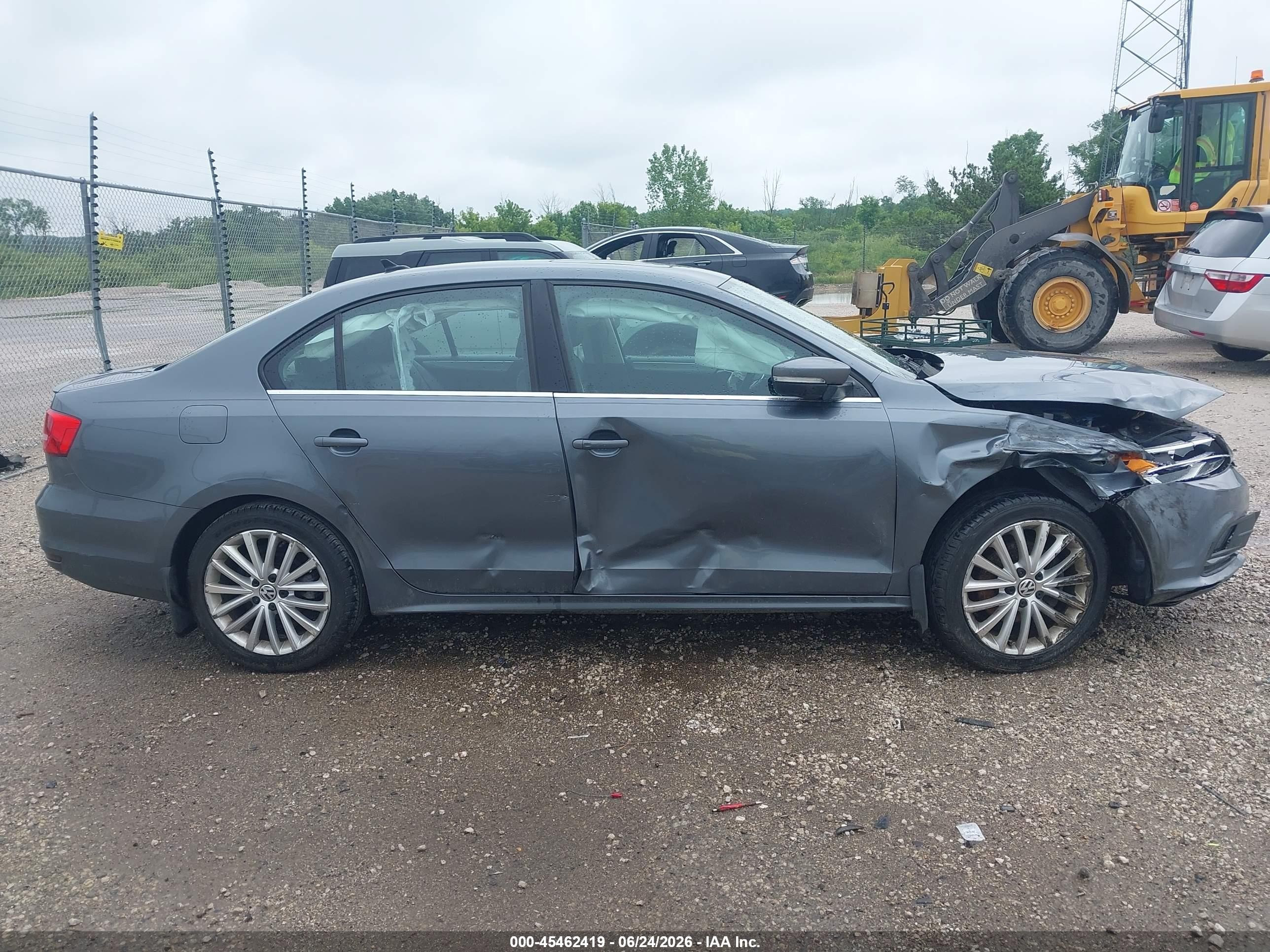 2015 Volkswagen Jetta 1.8t Se Gray vin: 3VWD07AJ9FM357617