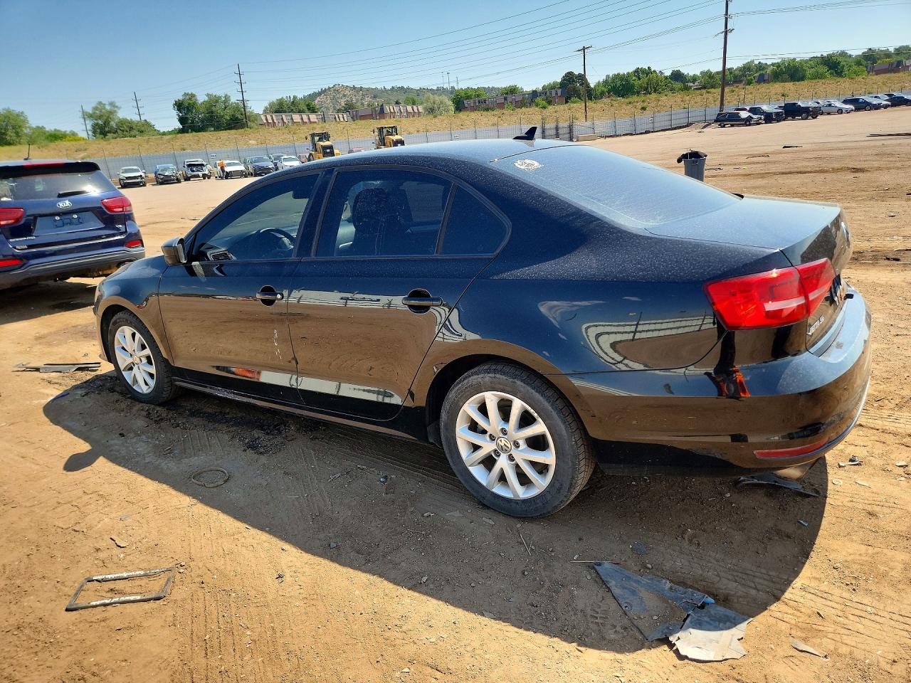 2015 Volkswagen Jetta Se Black vin: 3VWD07AJ9FM404337
