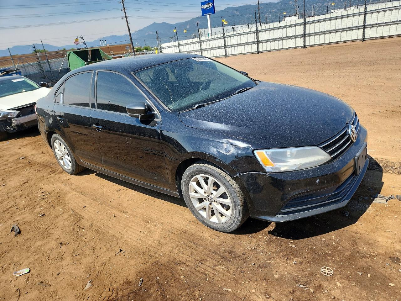 2015 Volkswagen Jetta Se Black vin: 3VWD07AJ9FM404337