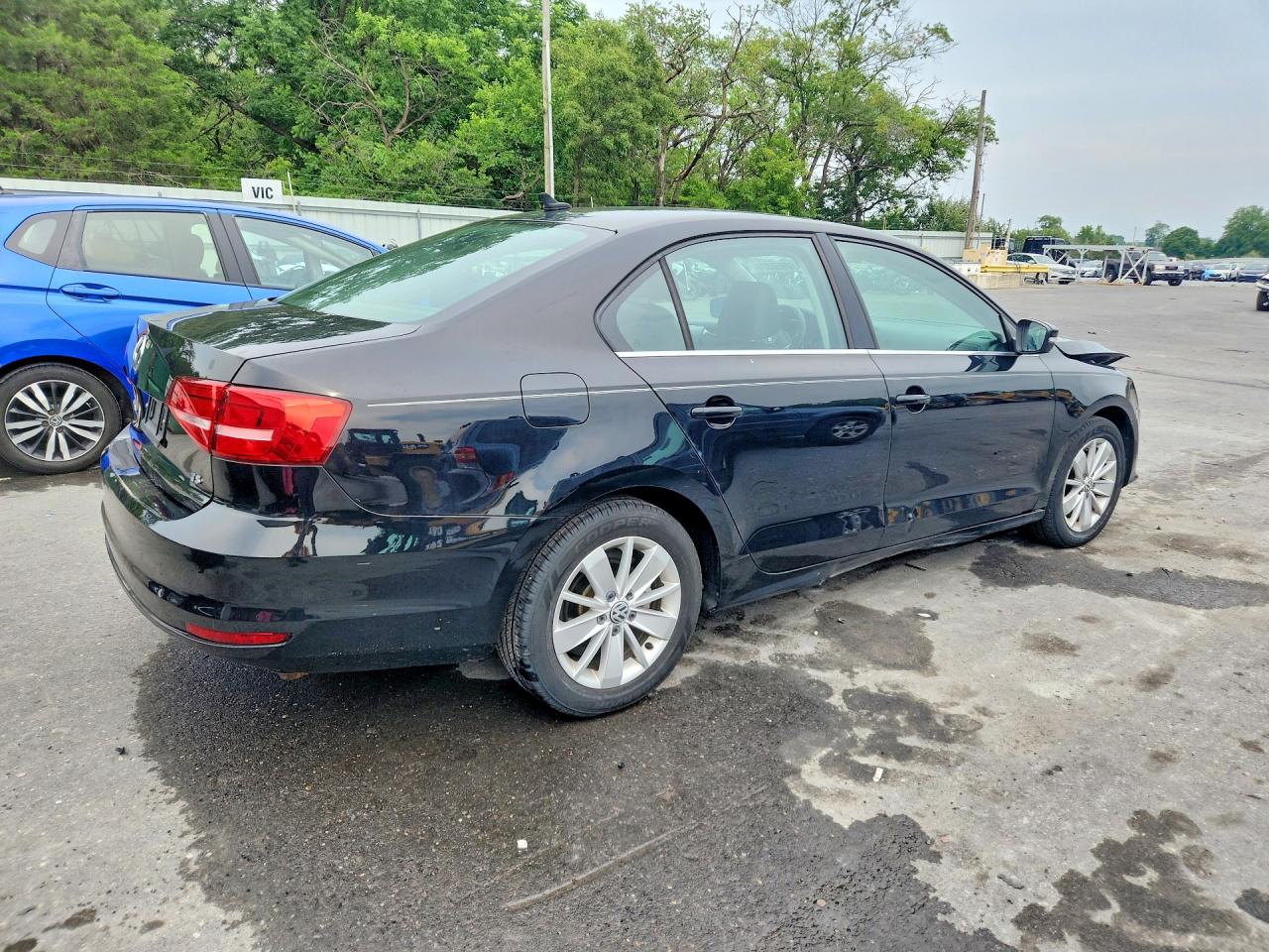 2015 Volkswagen Jetta Se Black vin: 3VWD07AJ9FM422871