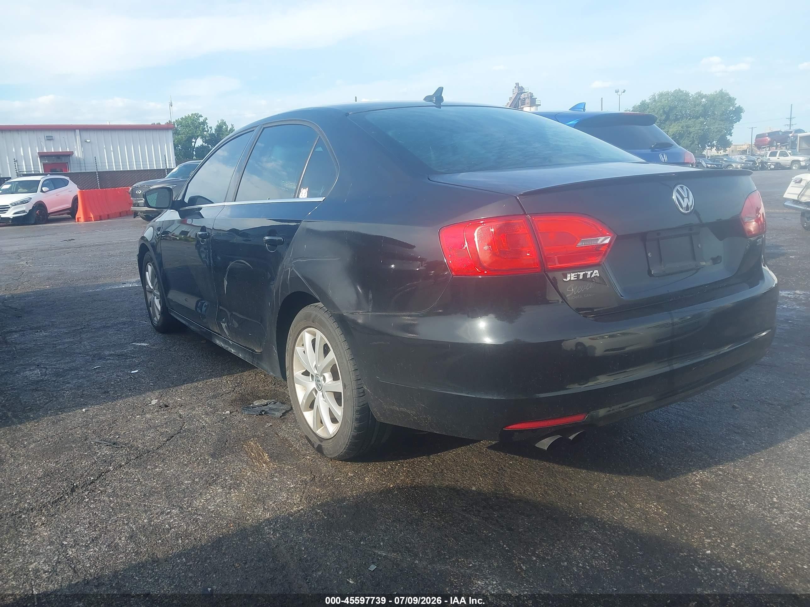 2014 Volkswagen Jetta 1.8t Se Black vin: 3VWD07AJXEM385926