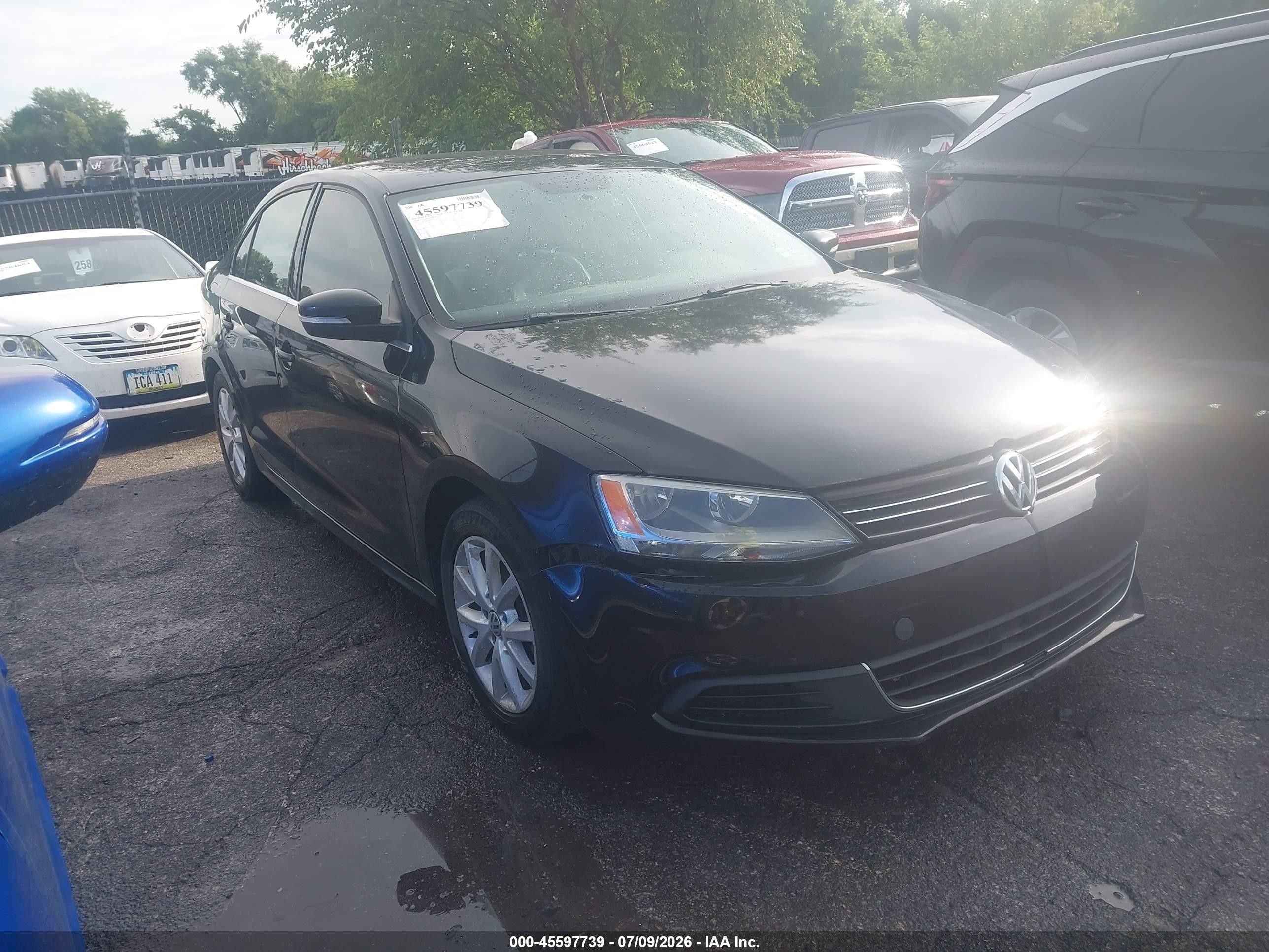 2014 Volkswagen Jetta 1.8t Se Black vin: 3VWD07AJXEM385926