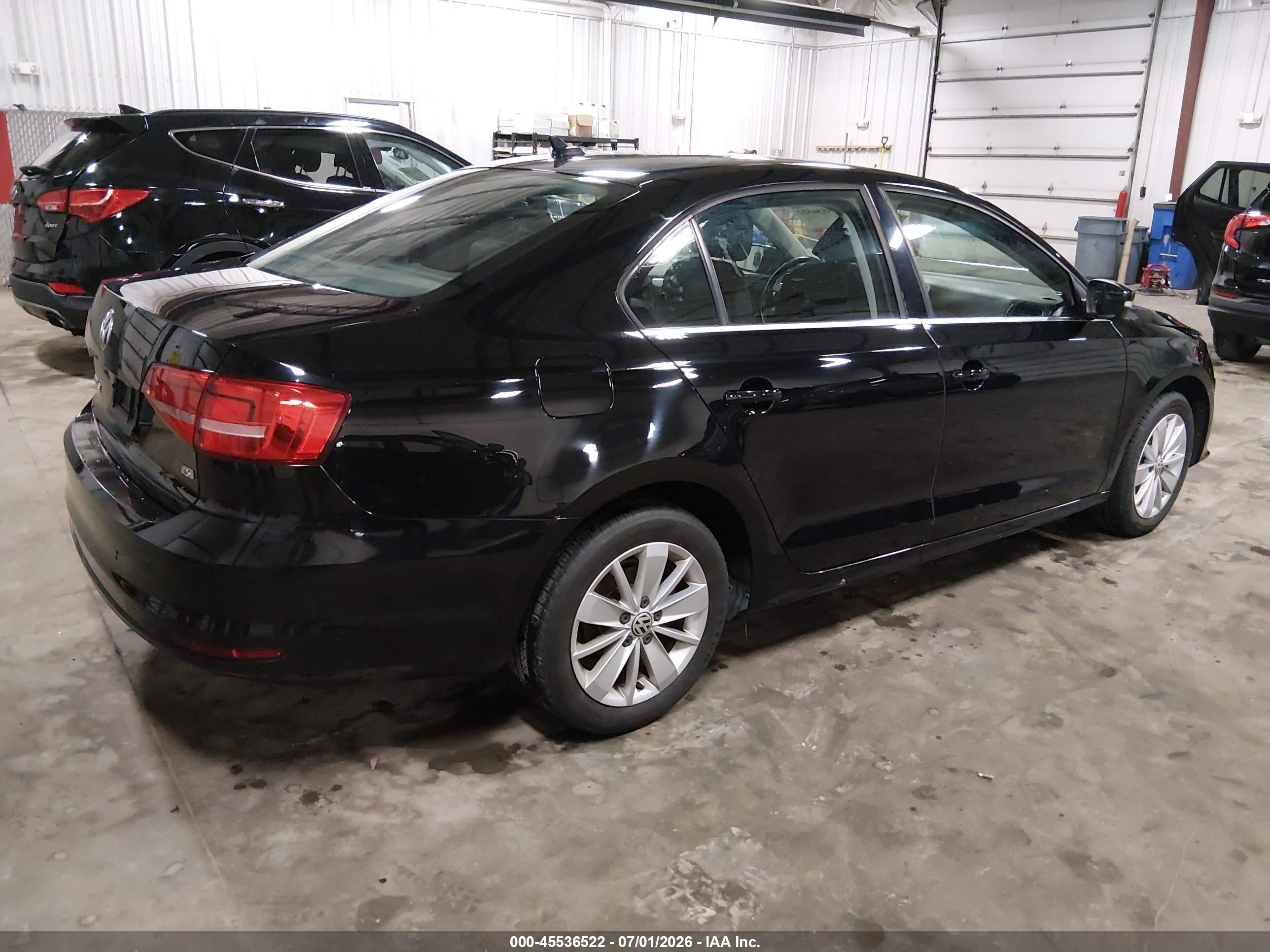 2015 Volkswagen Jetta 1.8t Se Black vin: 3VWD07AJXFM254013