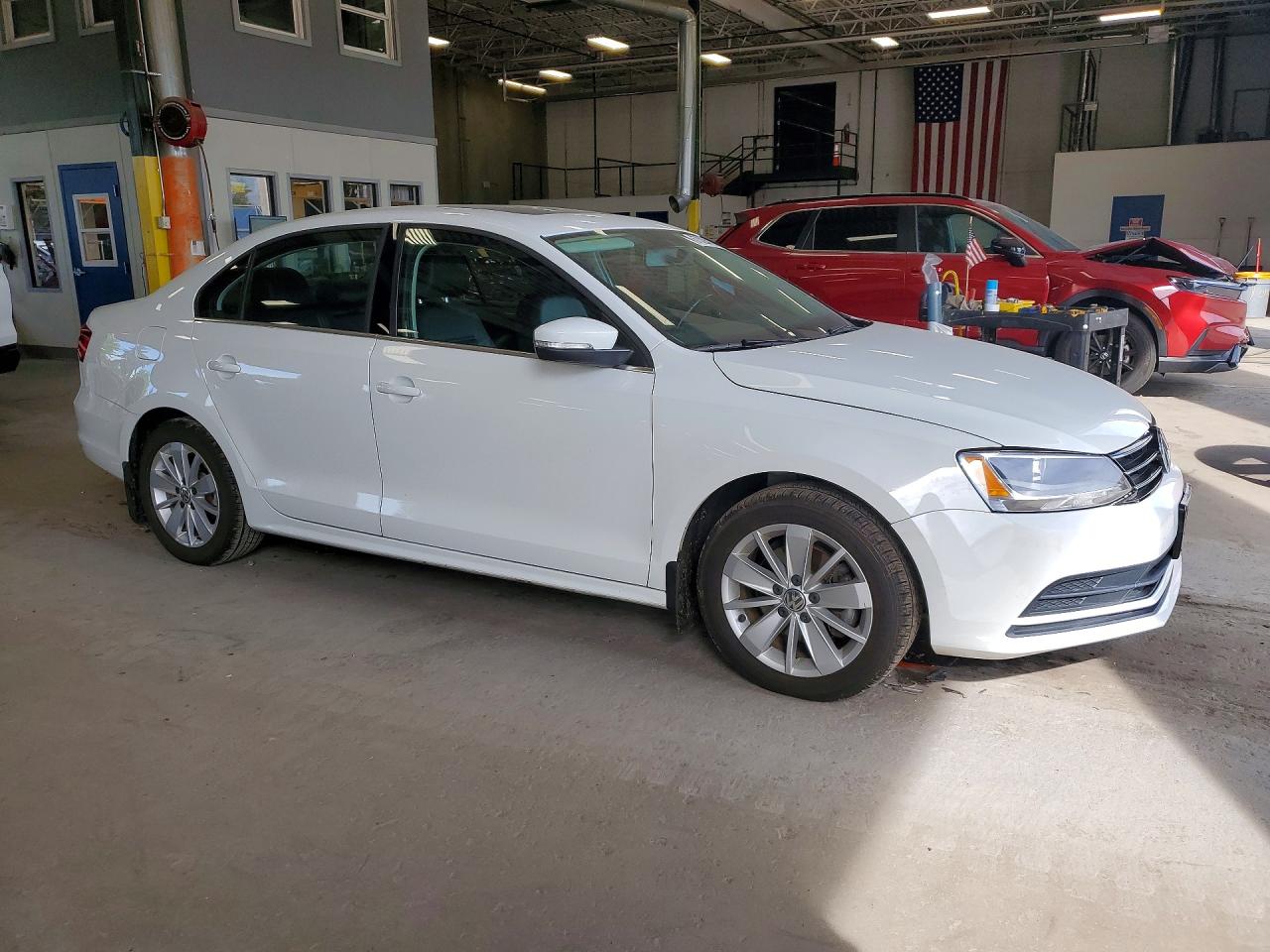 2015 Volkswagen Jetta Se White vin: 3VWD07AJXFM339644