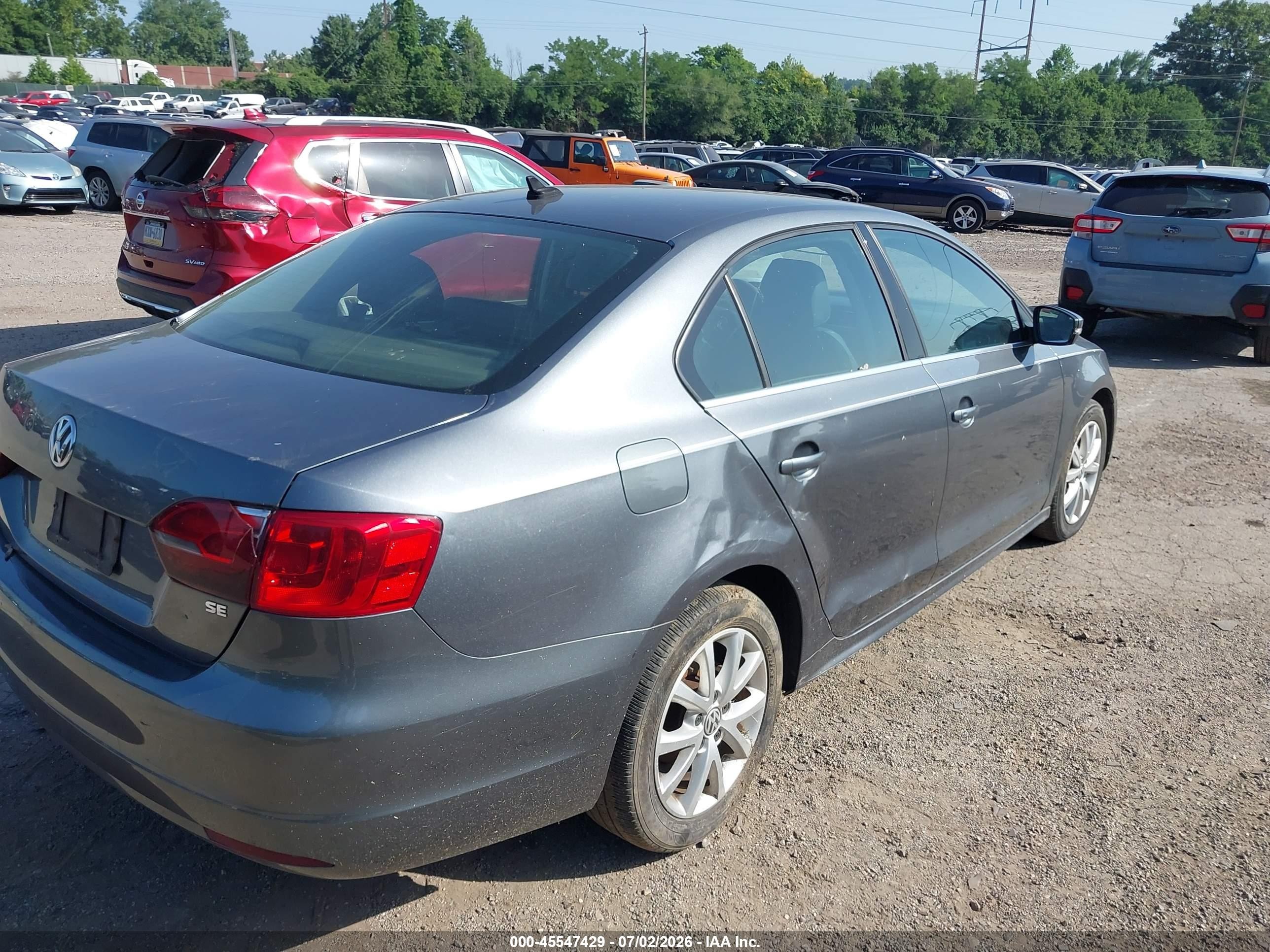 2014 Volkswagen Jetta 1.8t Se Gray vin: 3VWD17AJ0EM215586