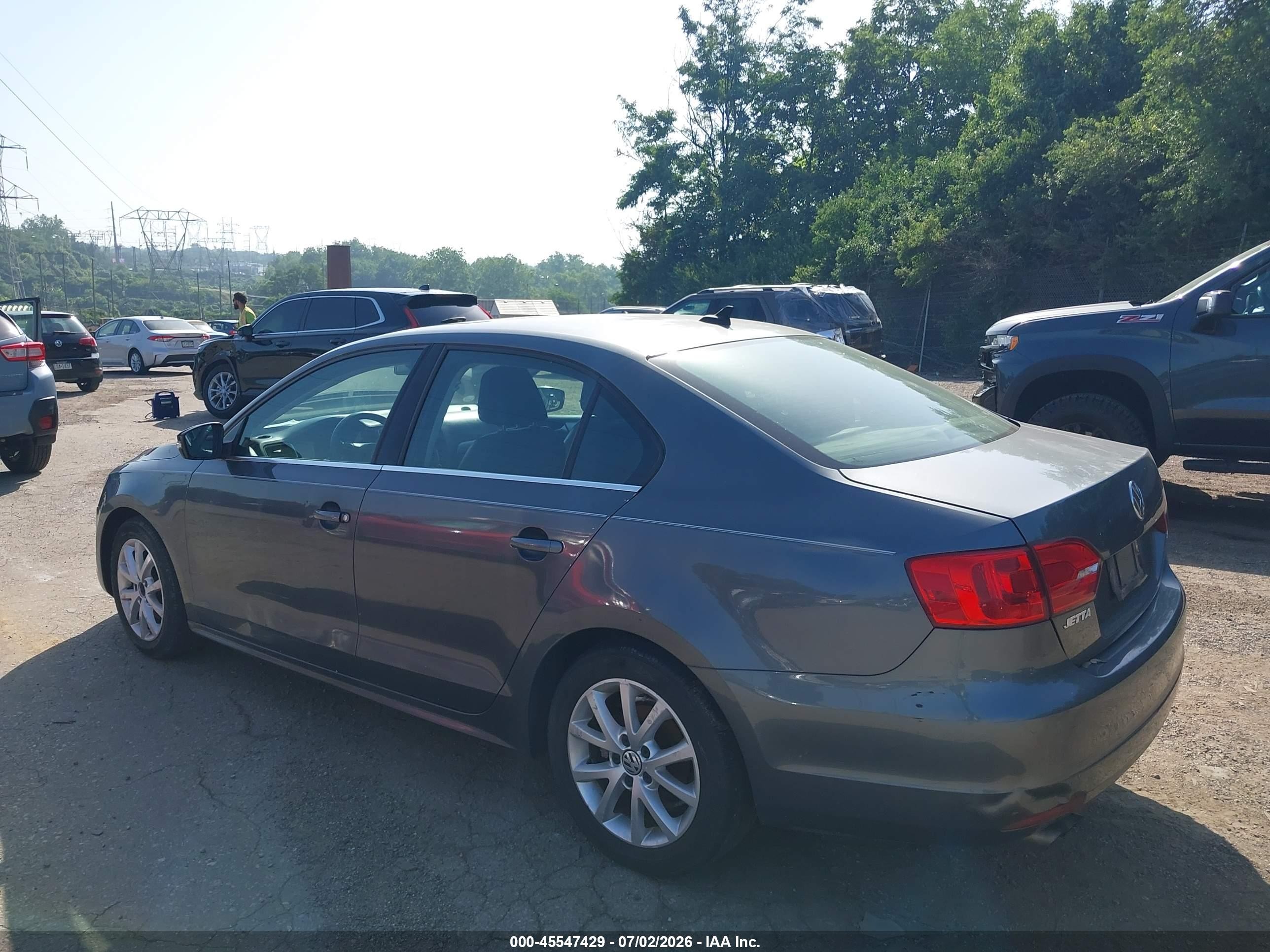 2014 Volkswagen Jetta 1.8t Se Gray vin: 3VWD17AJ0EM215586