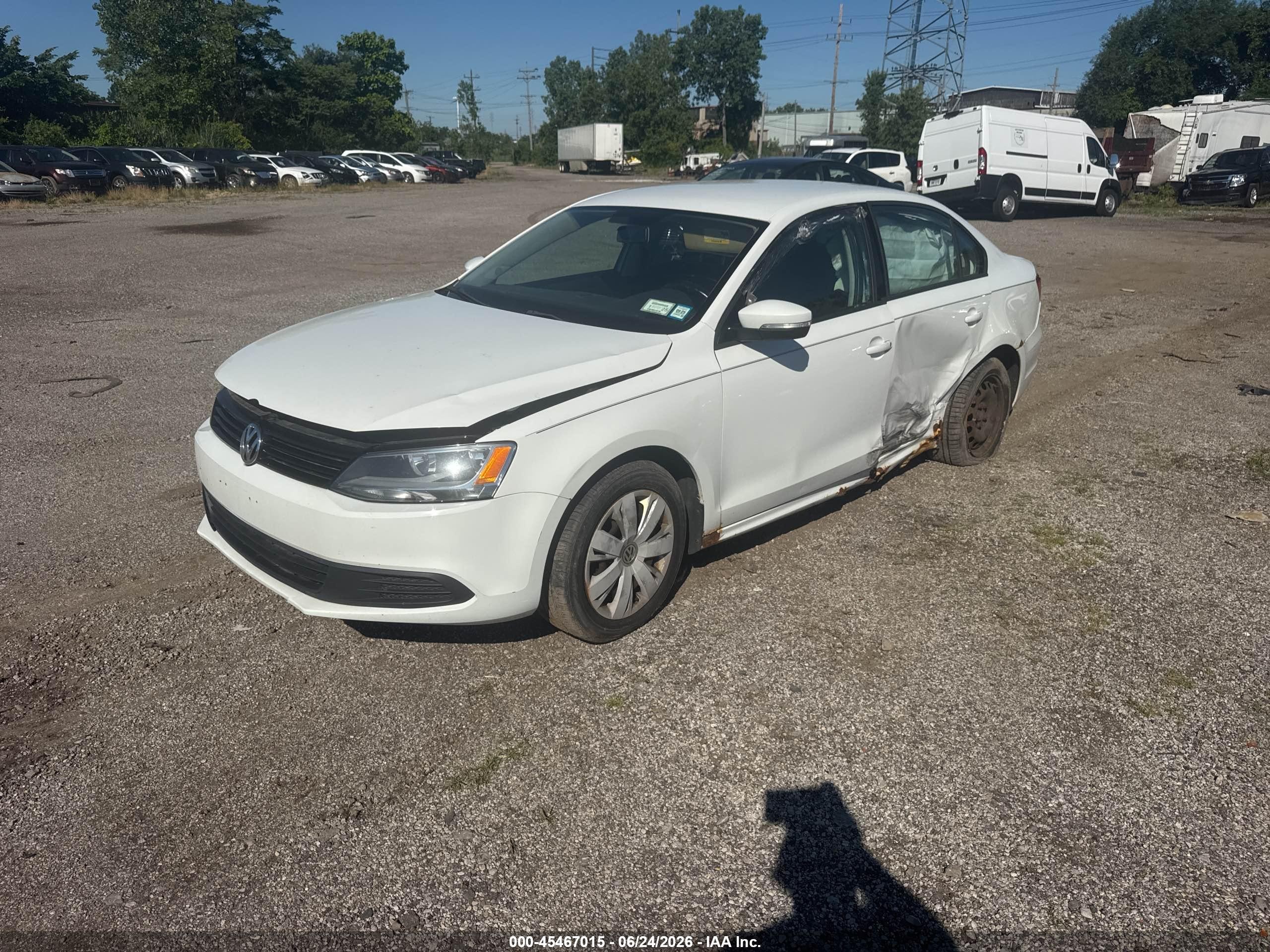 2014 Volkswagen Jetta 1.8t Se White vin: 3VWD17AJ0EM285105