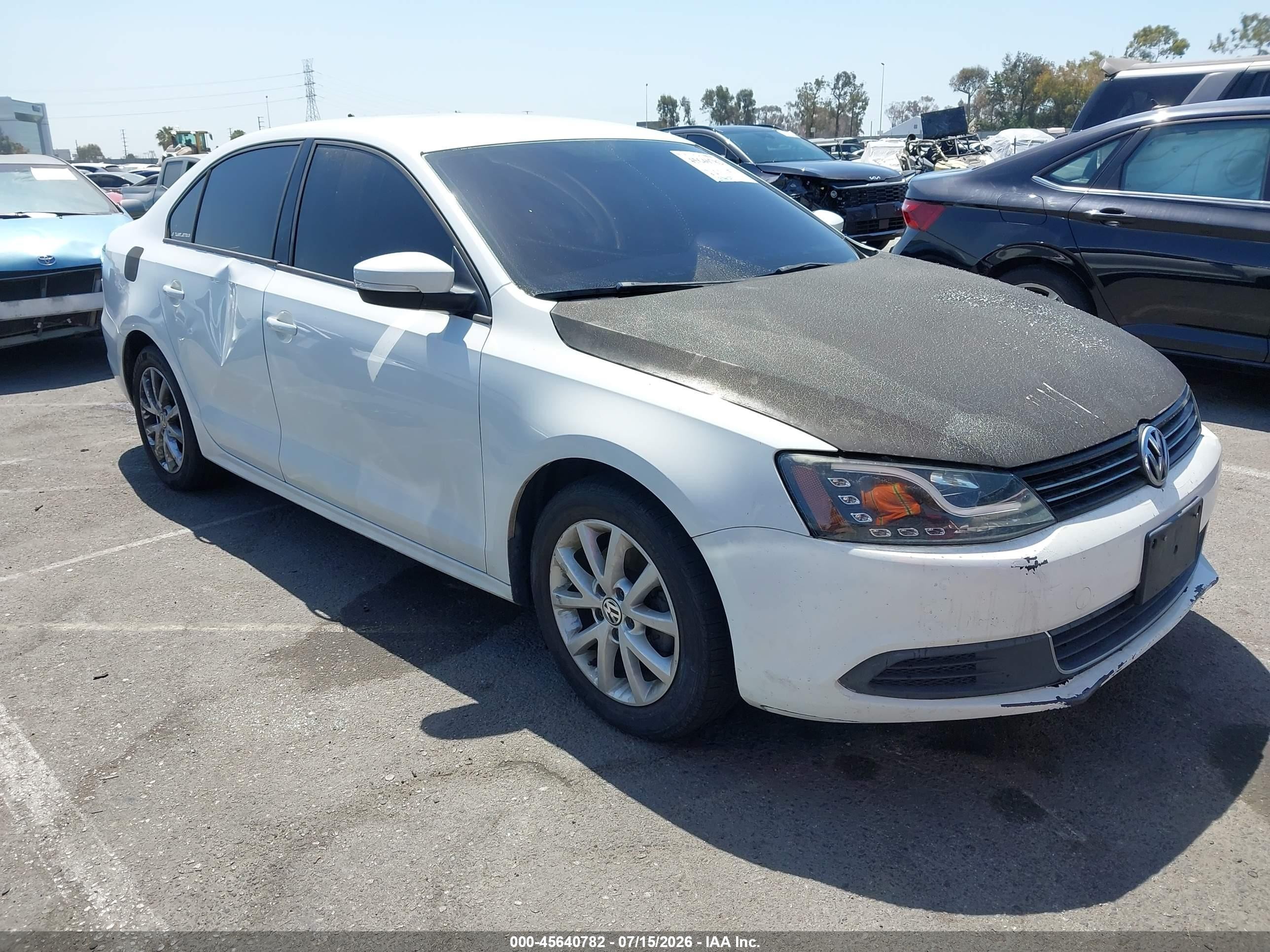 2014 Volkswagen Jetta 1.8t Se White vin: 3VWD17AJ0EM289557