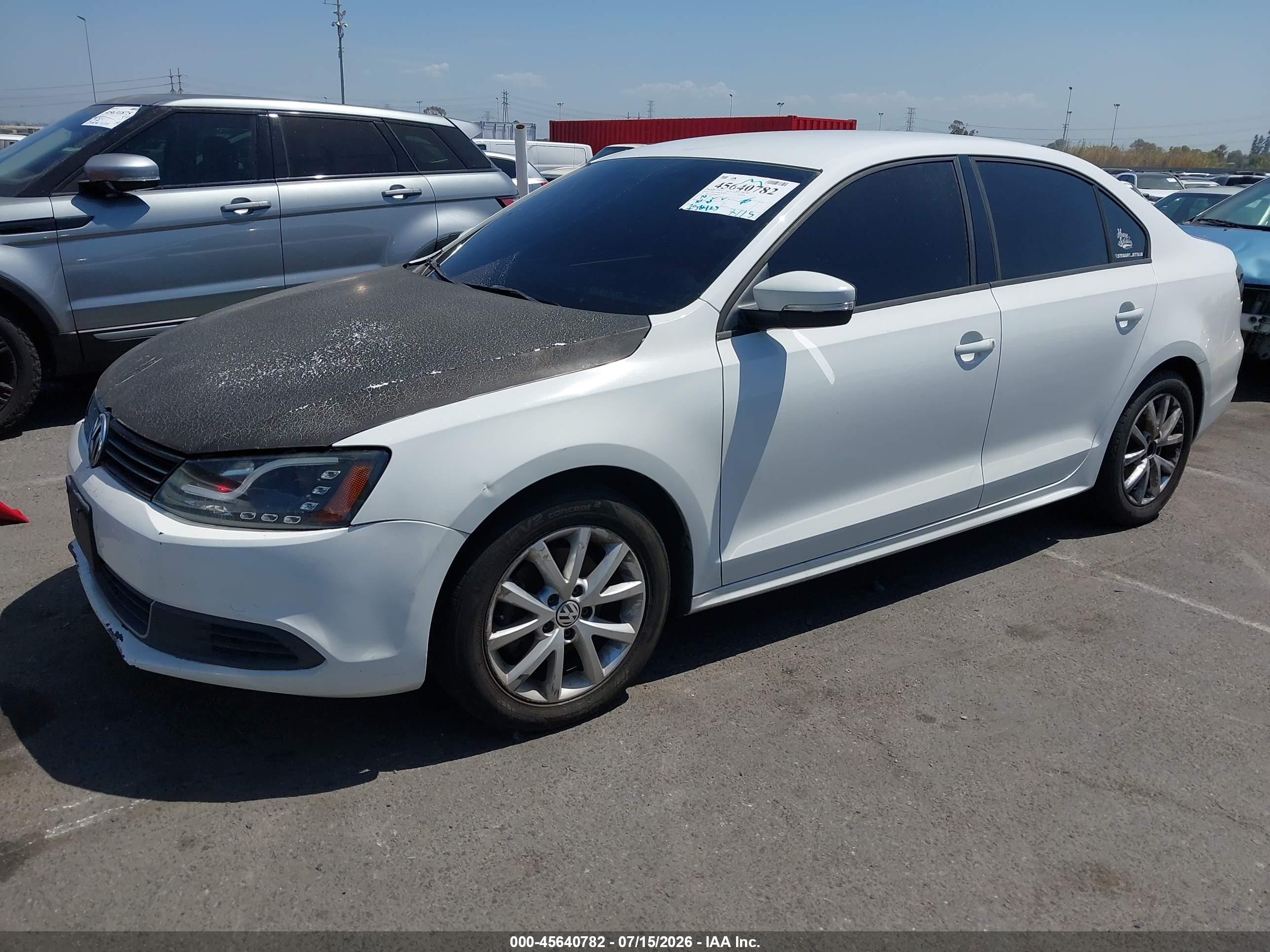 2014 Volkswagen Jetta 1.8t Se White vin: 3VWD17AJ0EM289557