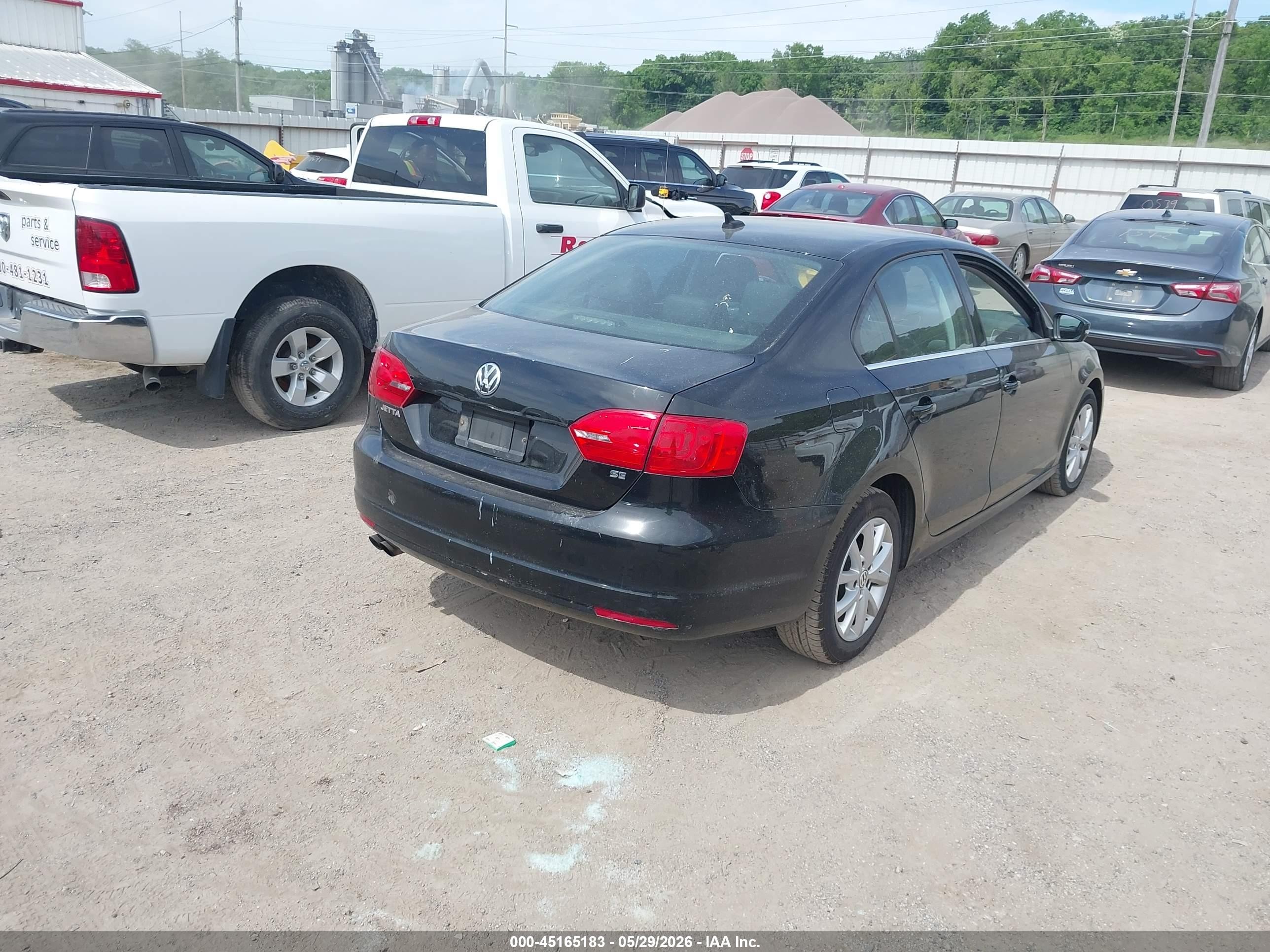 2014 Volkswagen Jetta 1.8t Se Black vin: 3VWD17AJ0EM393076