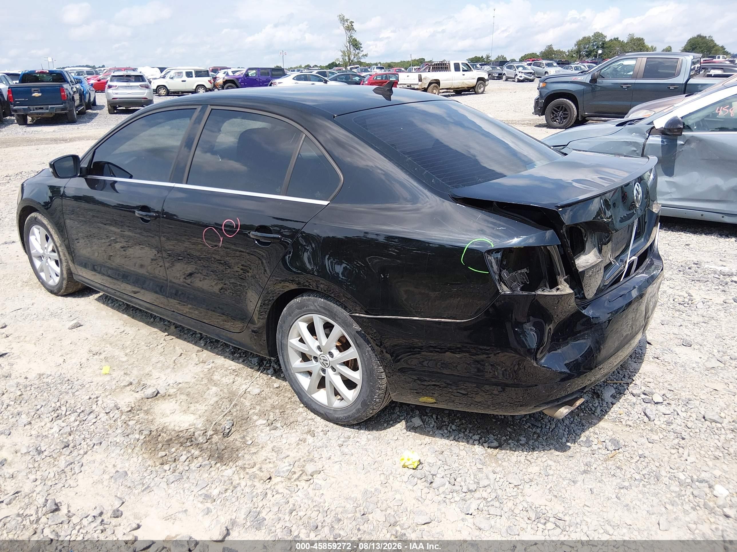 2014 Volkswagen Jetta 1.8t Se Черный vin: 3VWD17AJ0EM393482